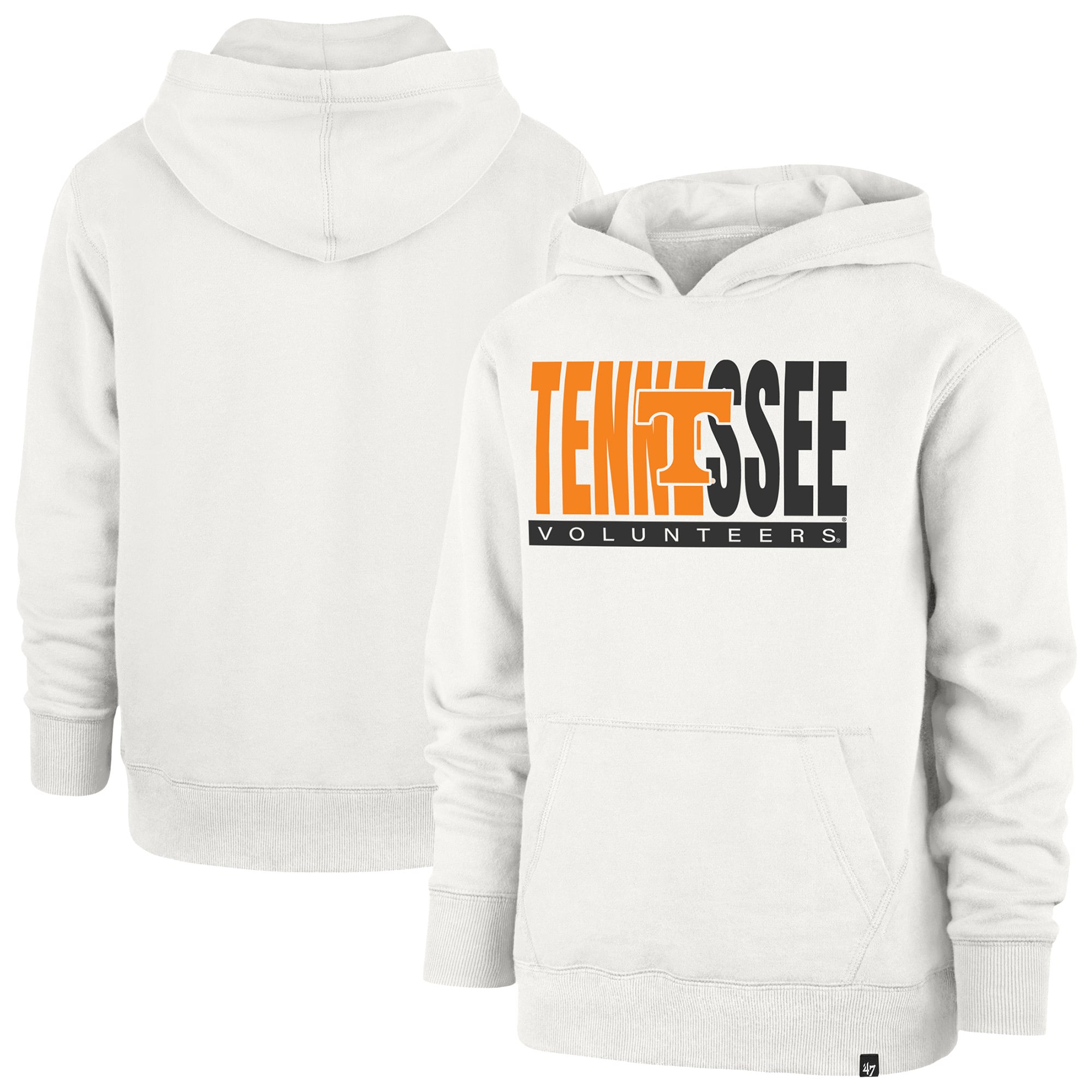 Youth '47 Cream Tennessee Volunteers Block Text Pullover Hoodie