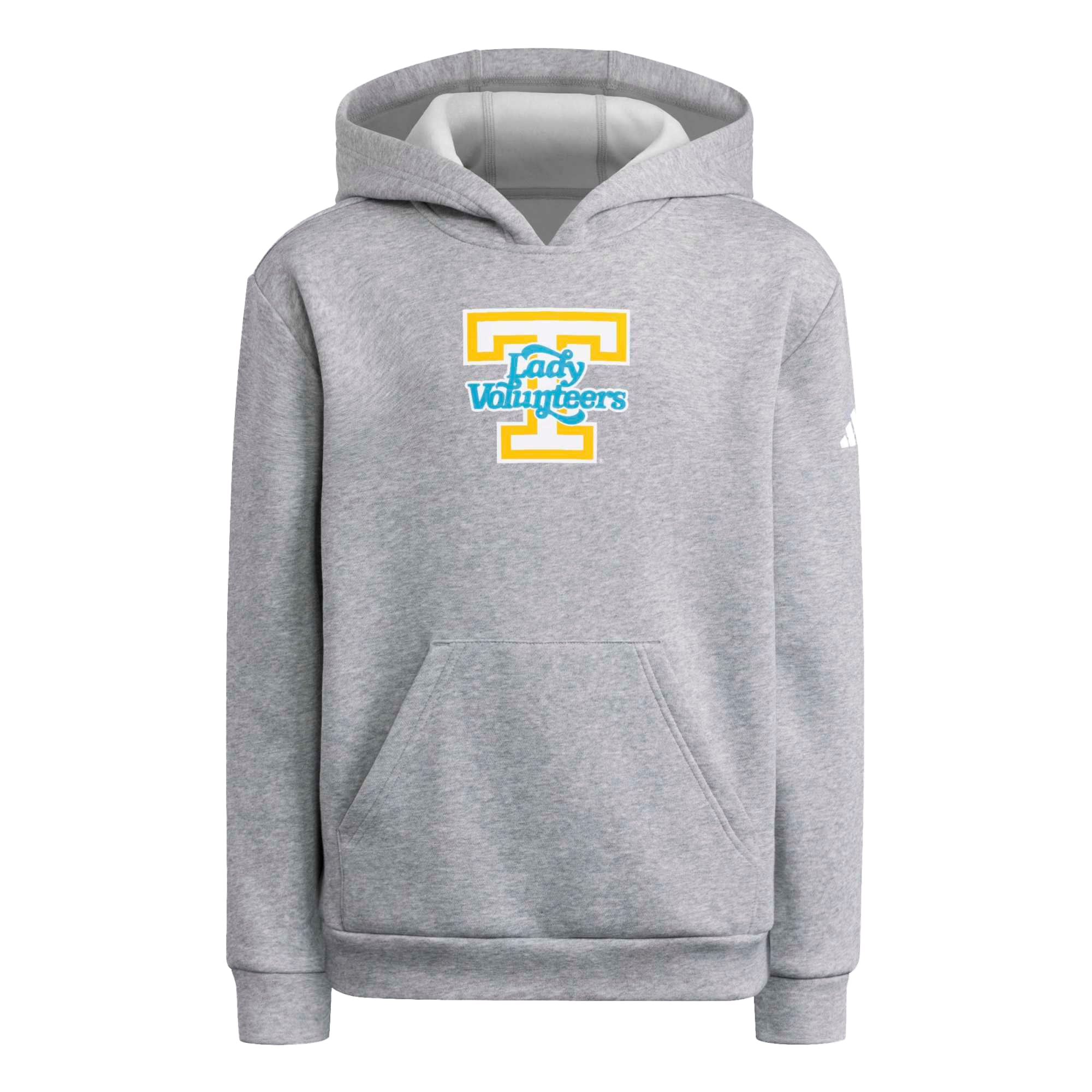Youth adidas Heather Gray Tennessee Lady Vols Primary Logo Hoodie