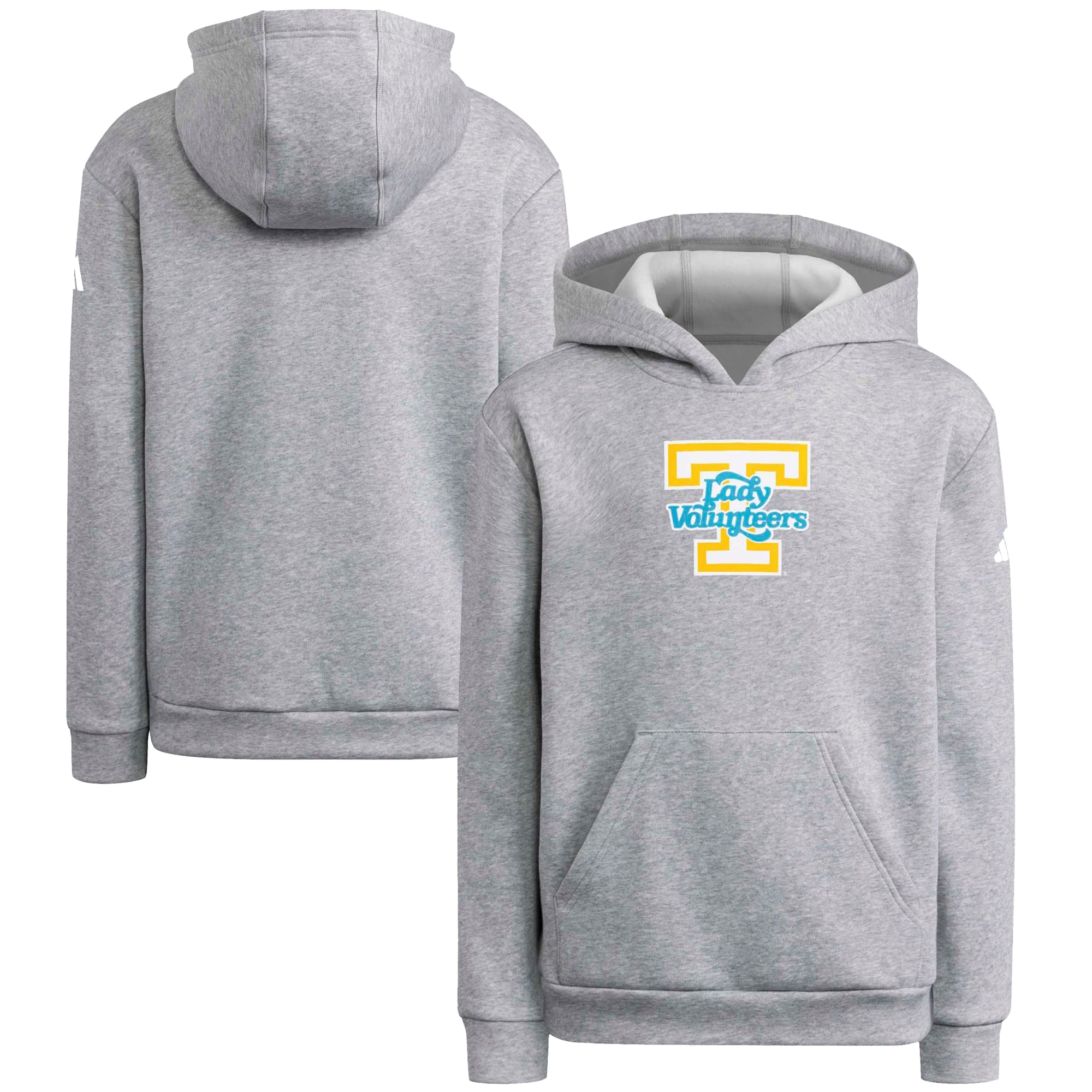 Youth adidas Heather Gray Tennessee Lady Vols Primary Logo Hoodie