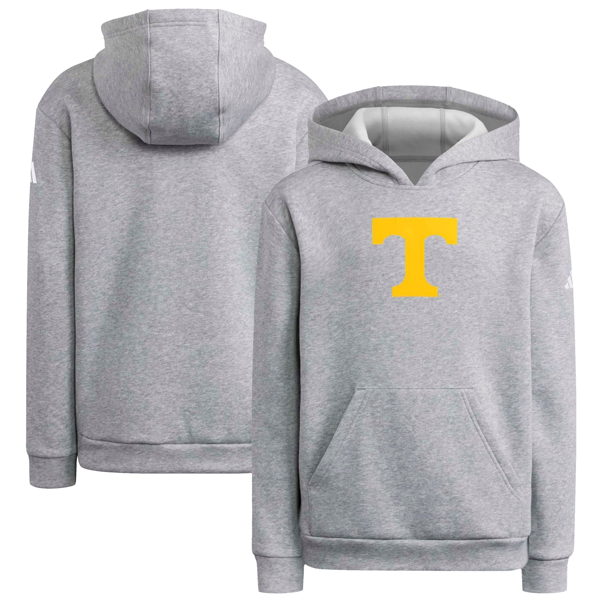 Youth adidas Heather Gray Tennessee Volunteers Primary Logo Hoodie
