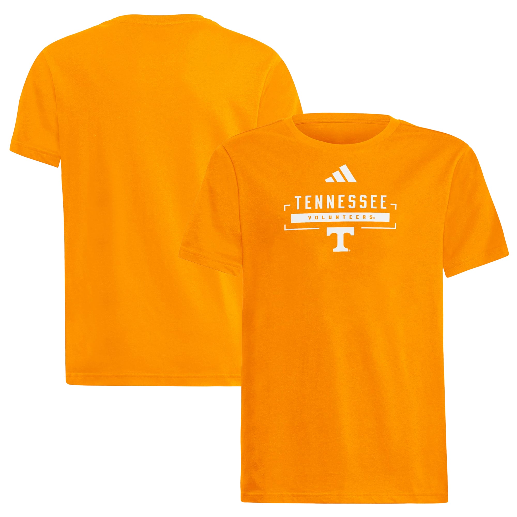 T-shirt adidas Tennessee Orange pour jeunes, modèle Power T Fresh des Volunteers.