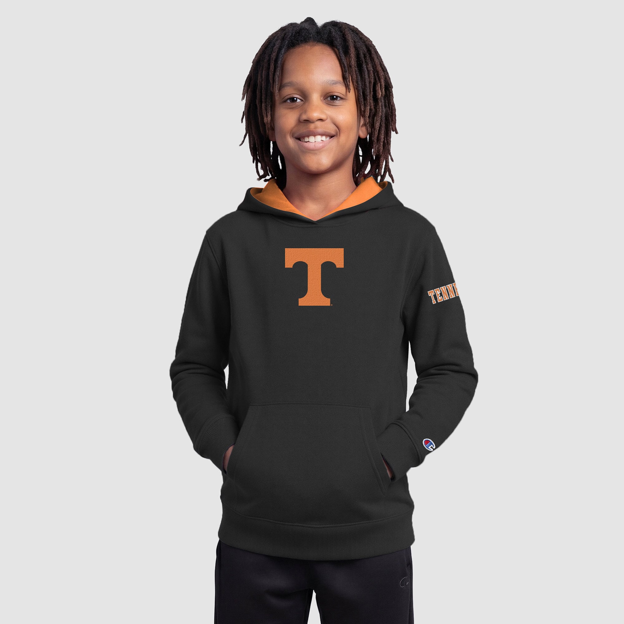 Sweat à capuche polaire noir Youth Champion Tennessee Volunteers
