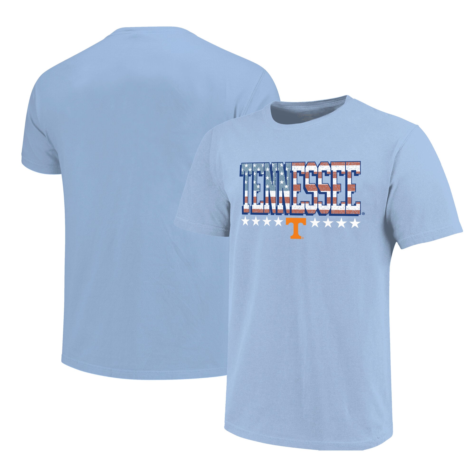 Youth Light Blue Tennessee Volunteers Americana Flag T-Shirt