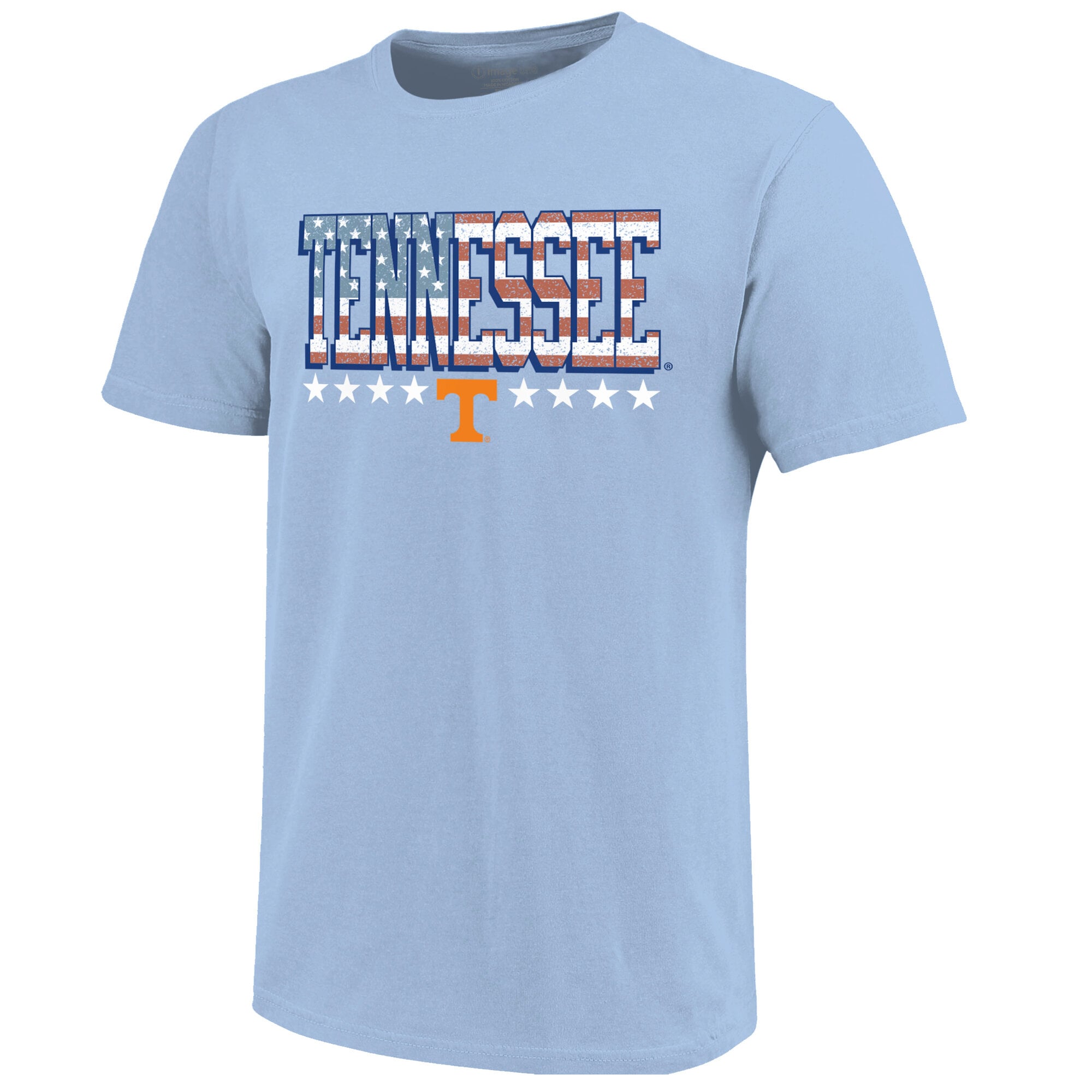 Youth Light Blue Tennessee Volunteers Americana Flag T-Shirt