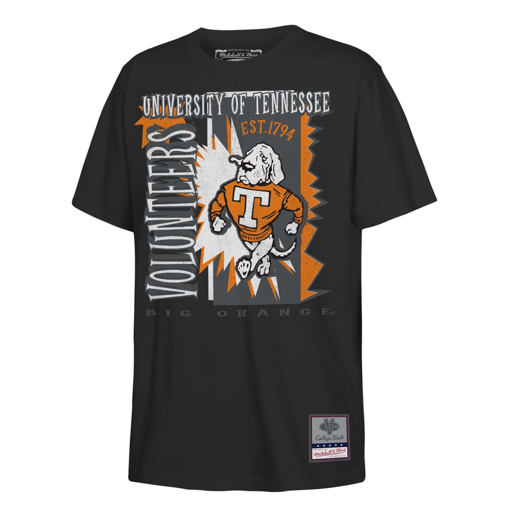 T-shirt rétro Mitchell & Ness pour jeunes, Tennessee Volunteers noirs, années 90