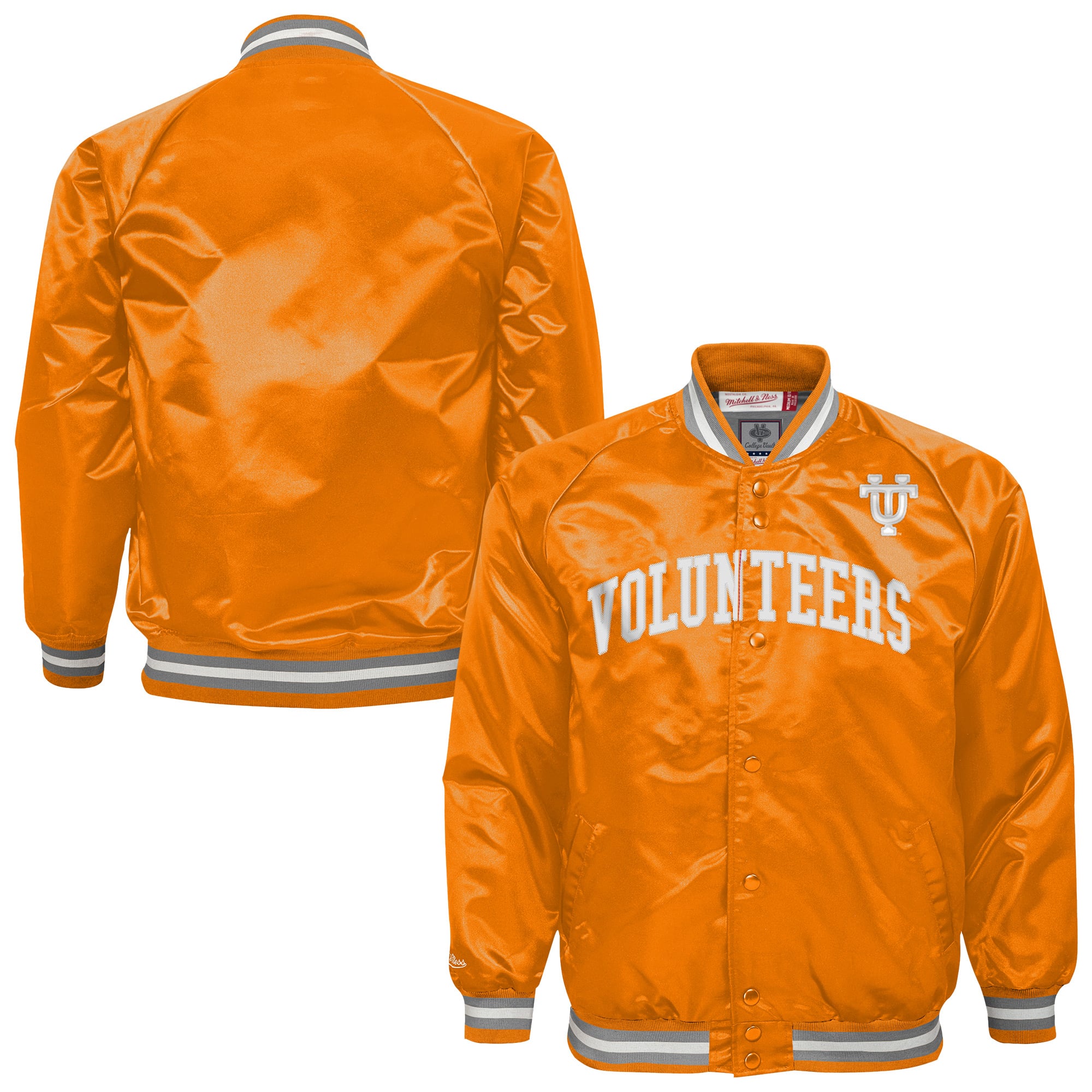 Youth Mitchell & Ness Tennessee Orange Volunteers Satin Full-Snap Raglan Jacket