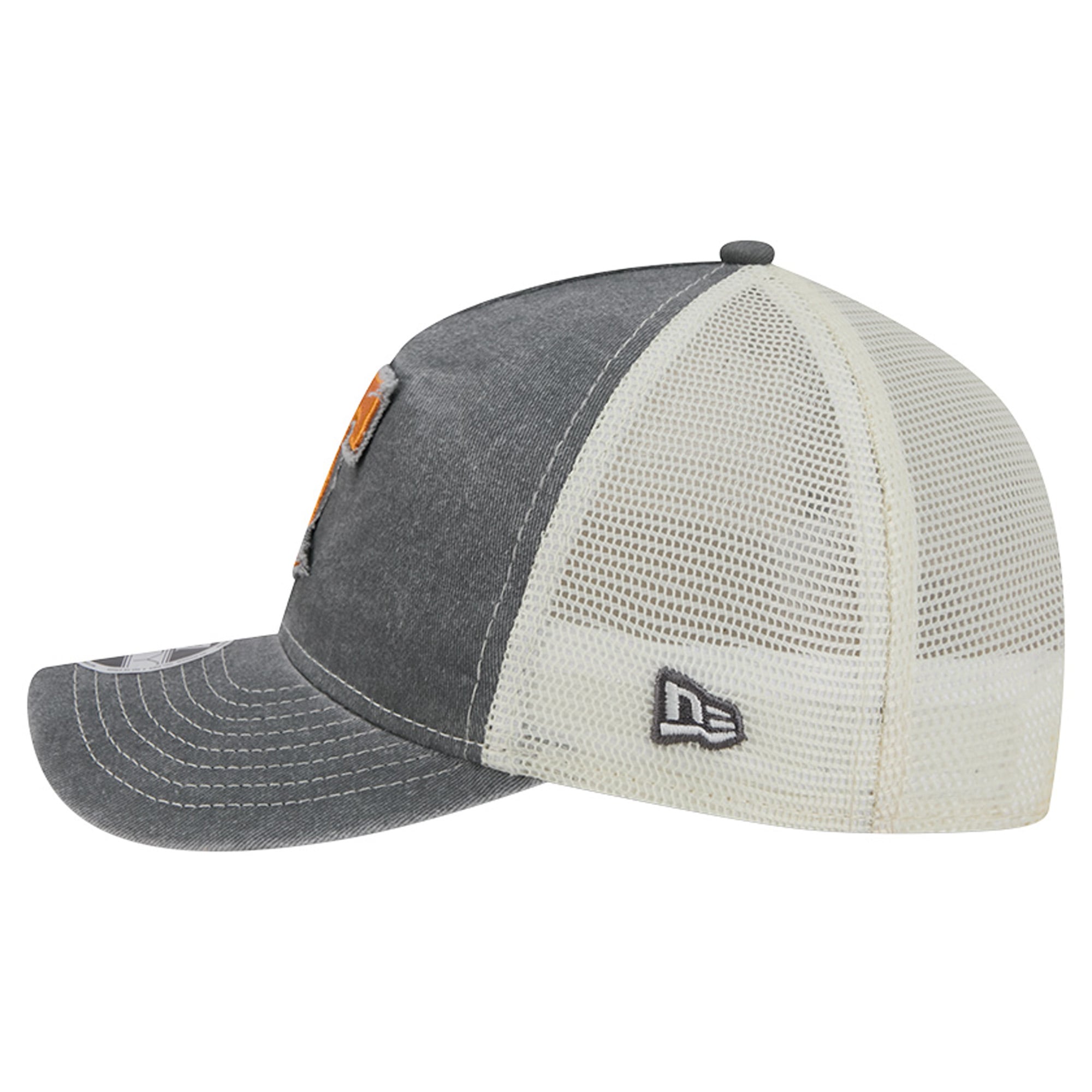 Casquette trucker rétro ajustable New Era 9FORTY grise Tennessee Volunteers pour jeunes, modèle A-Frame M-Crown