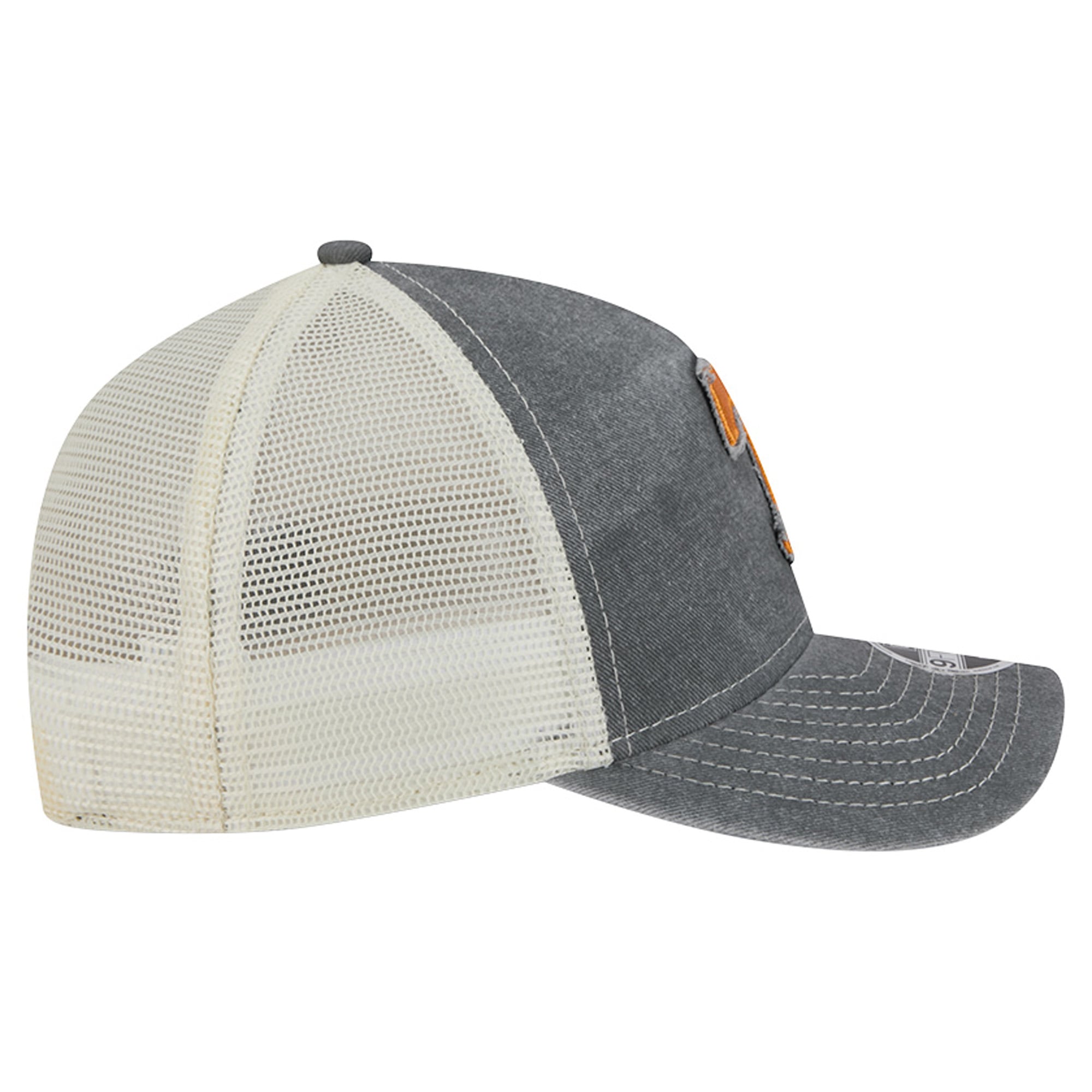 Casquette trucker rétro ajustable New Era 9FORTY grise Tennessee Volunteers pour jeunes, modèle A-Frame M-Crown