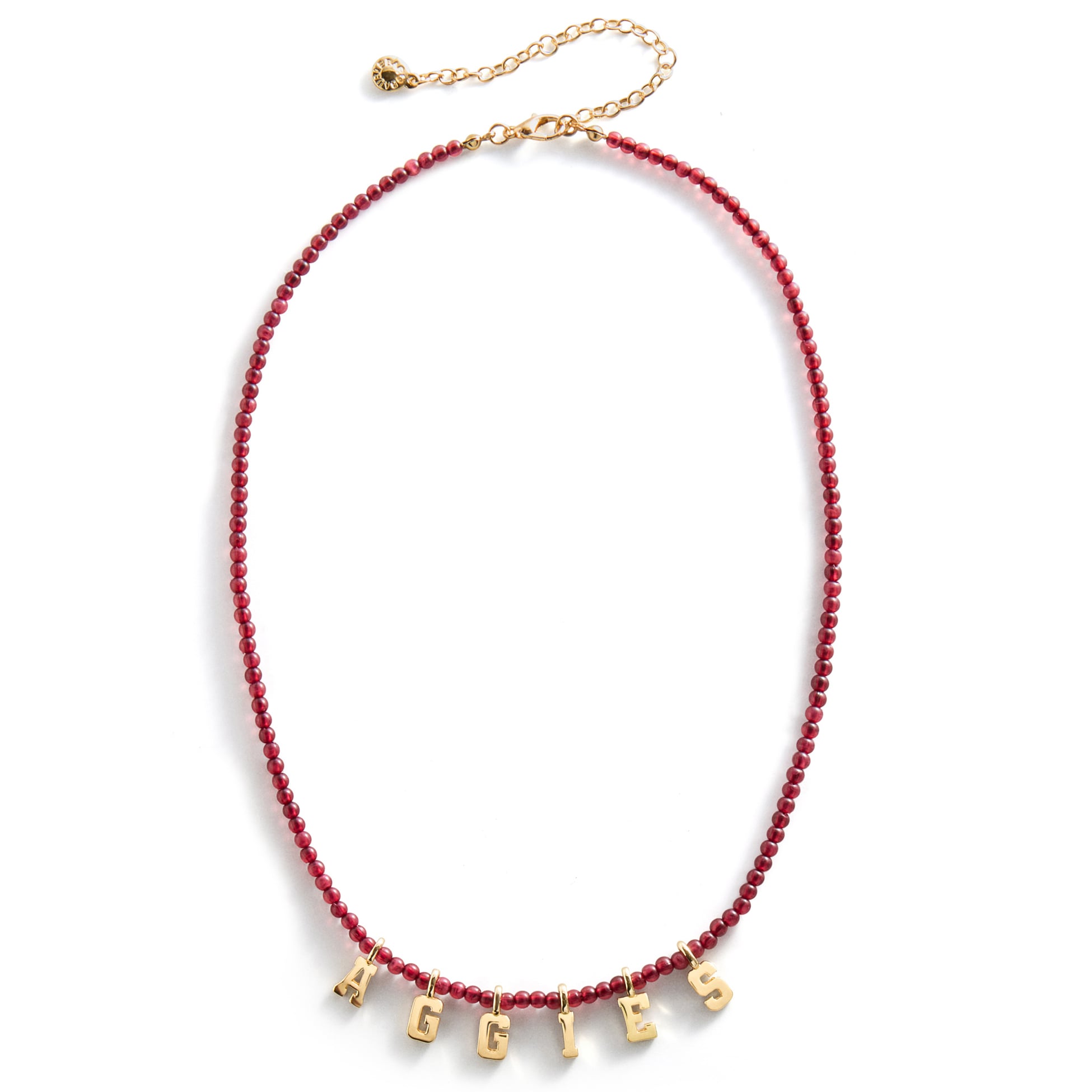 Collier à slogan délicat en perles BaubleBar Texas A&M Aggies