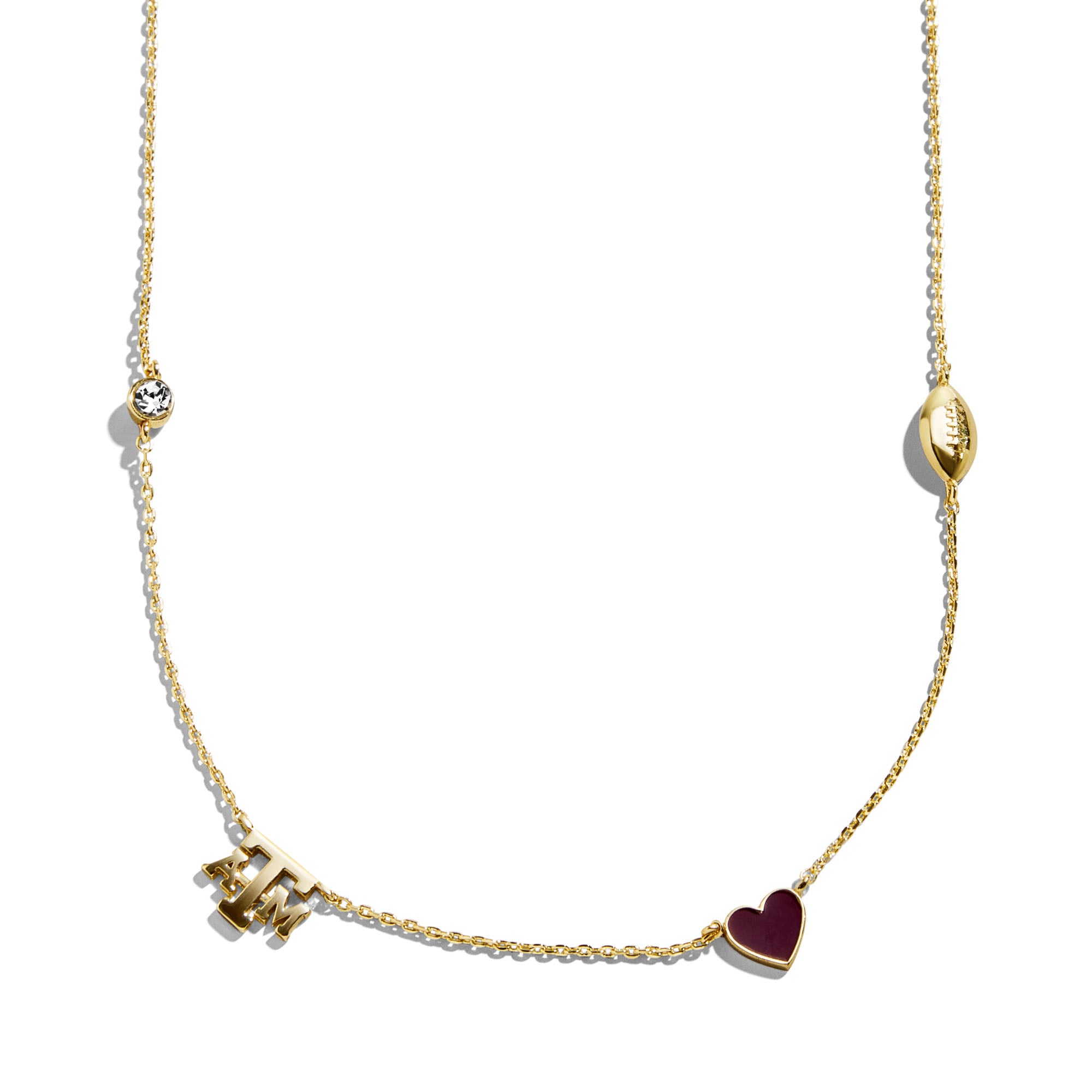 Collier à breloques espacées délicates BaubleBar Texas A&M Aggies