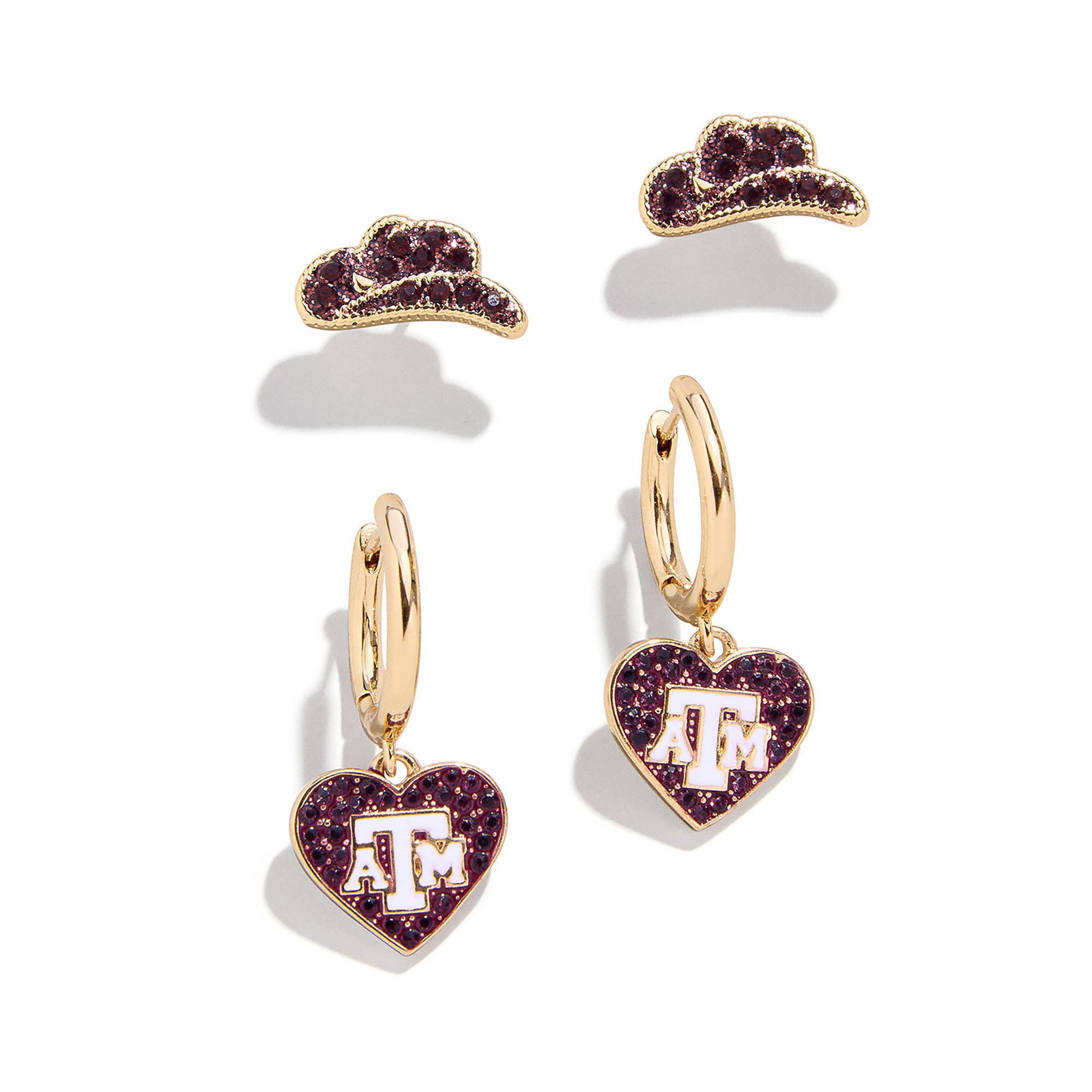 Ensemble de boucles d'oreilles BaubleBar Texas A&M Aggies
