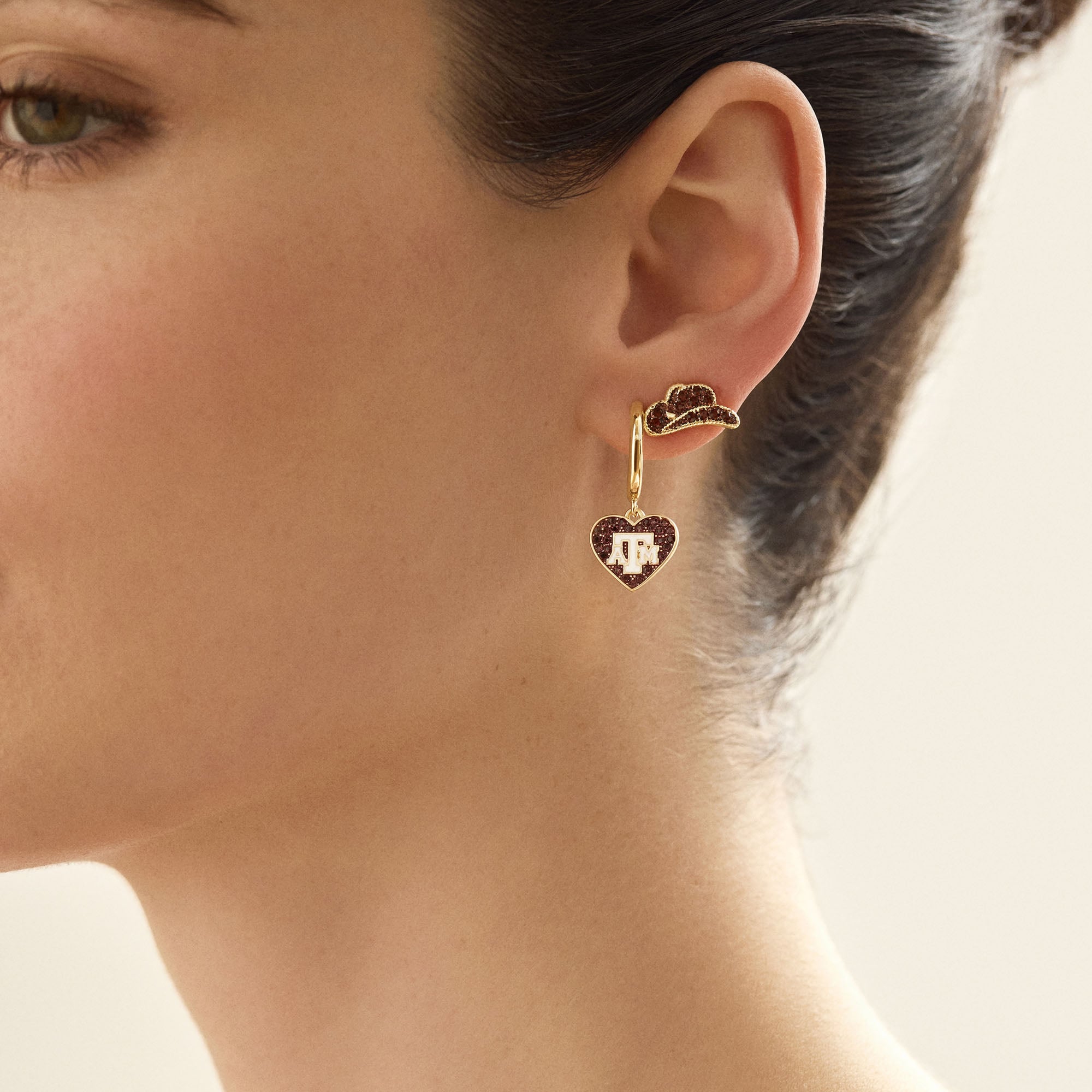 Ensemble de boucles d'oreilles BaubleBar Texas A&M Aggies