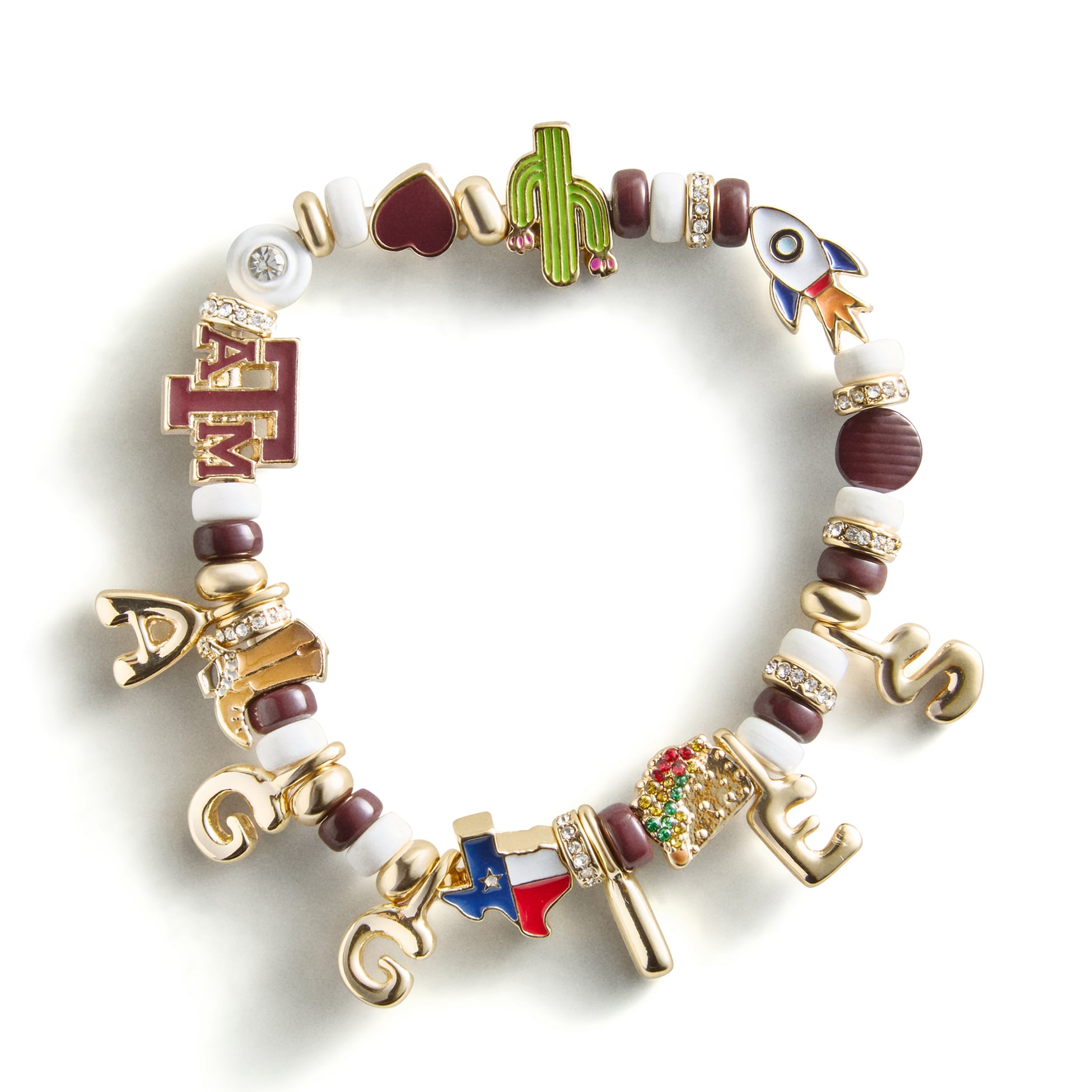 Bracelet BaubleBar Texas A&M Aggies à motif et slogan