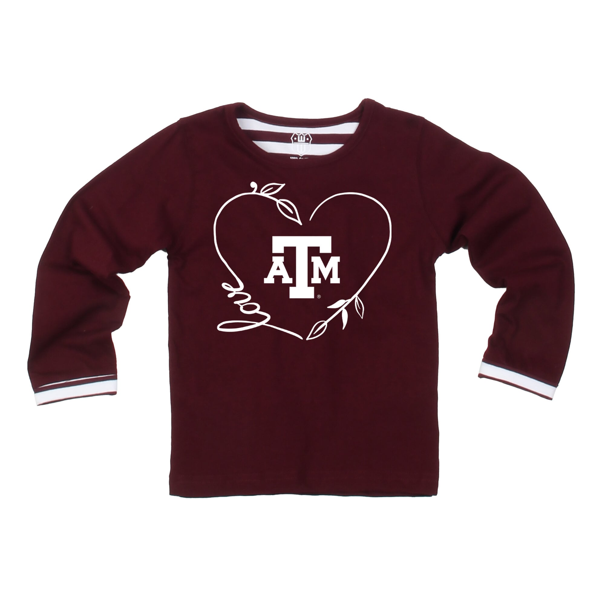 Ensemble 2 pièces pour petites filles Wes & Willy, haut à manches longues et pantalon bordeaux Texas A&M Aggies