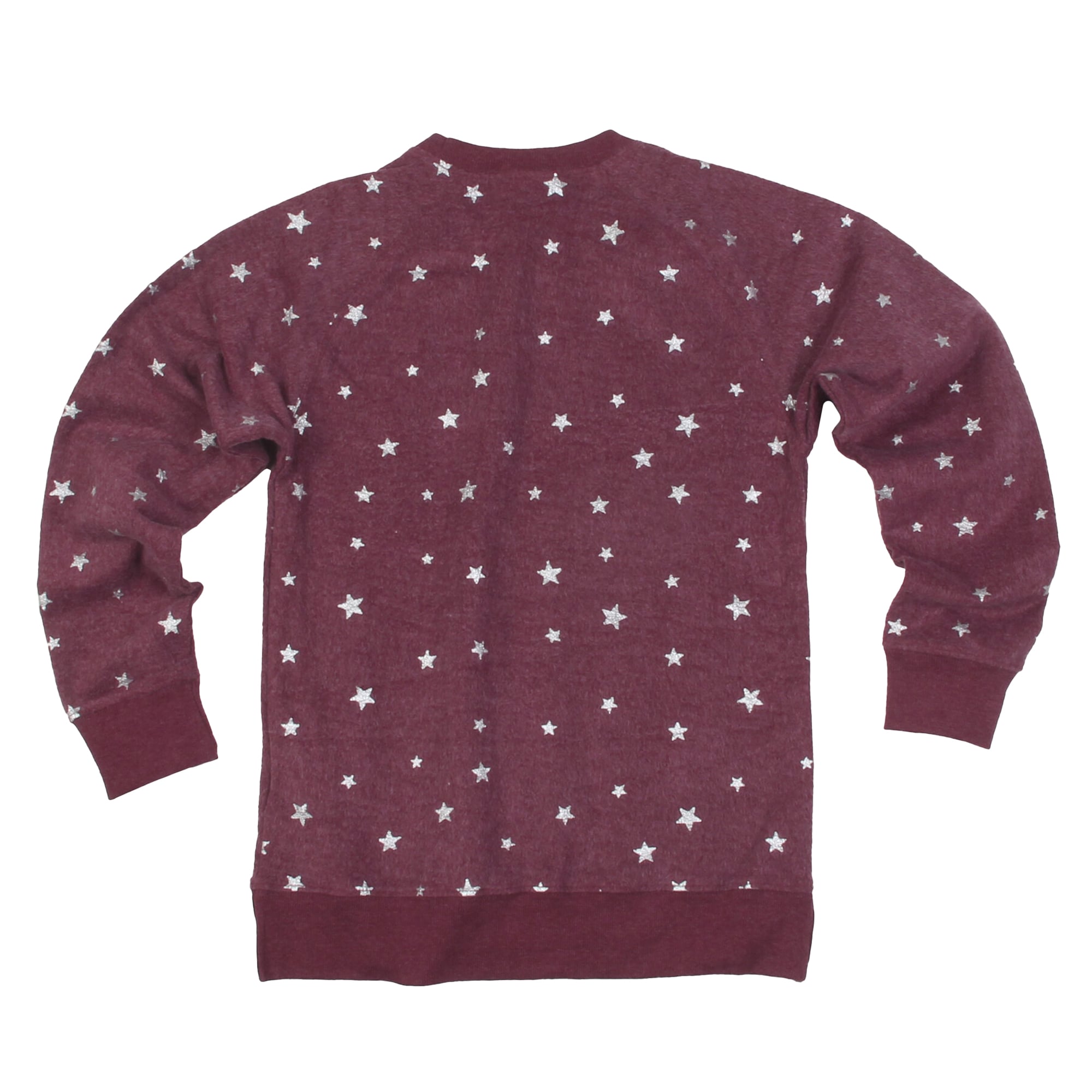 Girls Youth Wes & Willy Maroon Texas A&M Aggies Shimmer Star Reverse Fleece Sweatshirt