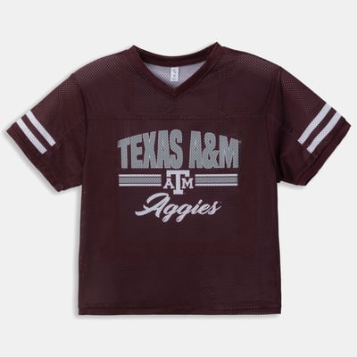 Texas A&M Aggies ZooZatz Girls Youth Mesh Jersey T-Shirt - Maroon