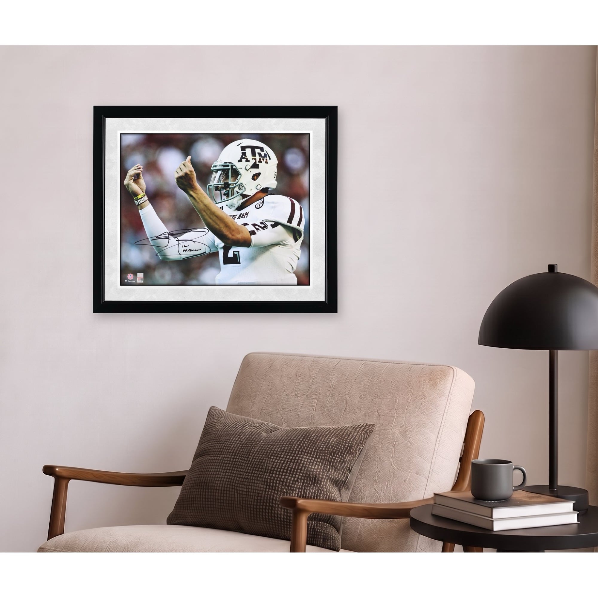 Johnny Manziel Texas A&M Aggies Autographed 16" x 20" Money Sign Celebration Photograph with "12 Heisman" Inscription