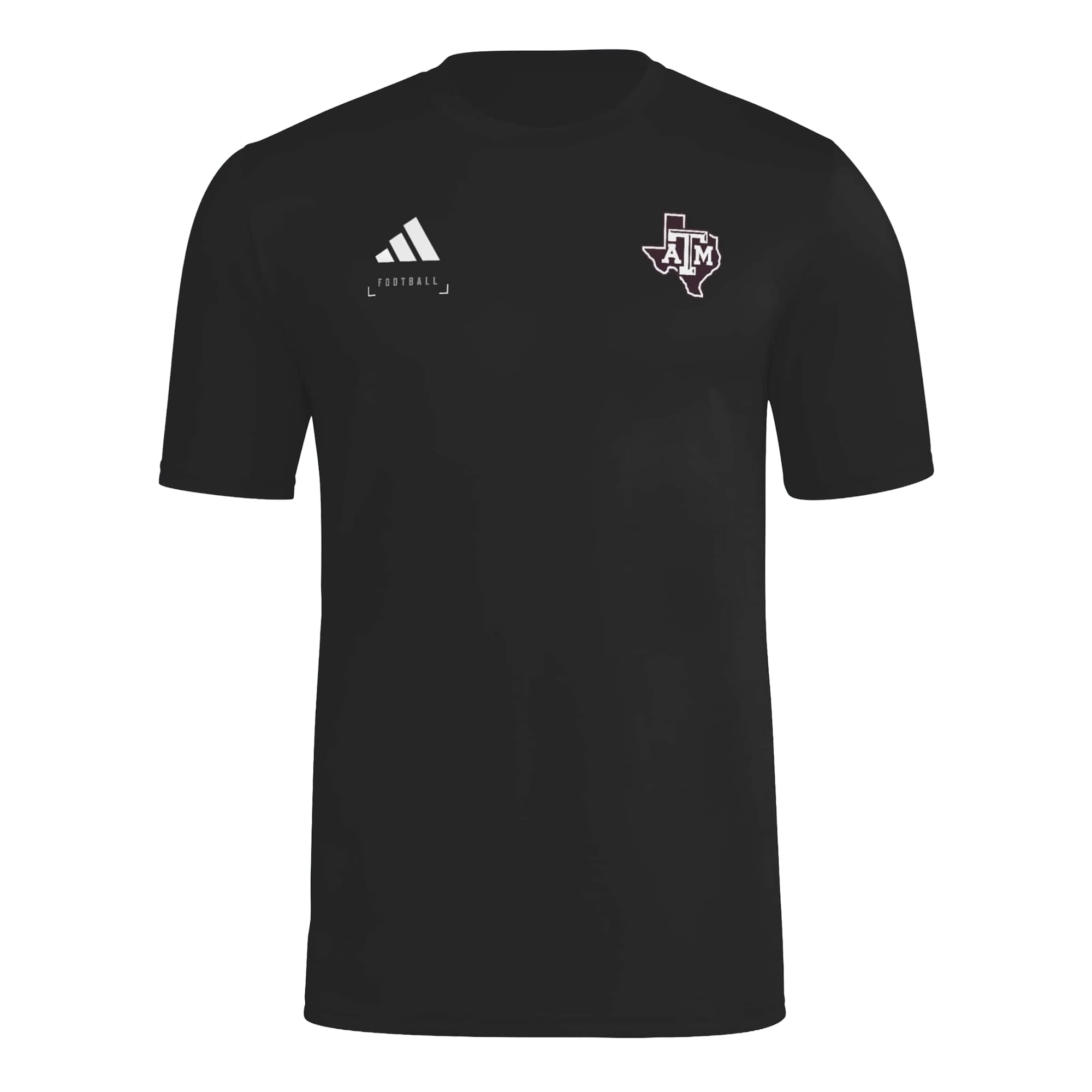 Men's adidas Black Texas A&M Aggies Locker Football Icon AEROREADY Pre-Game T-Shirt