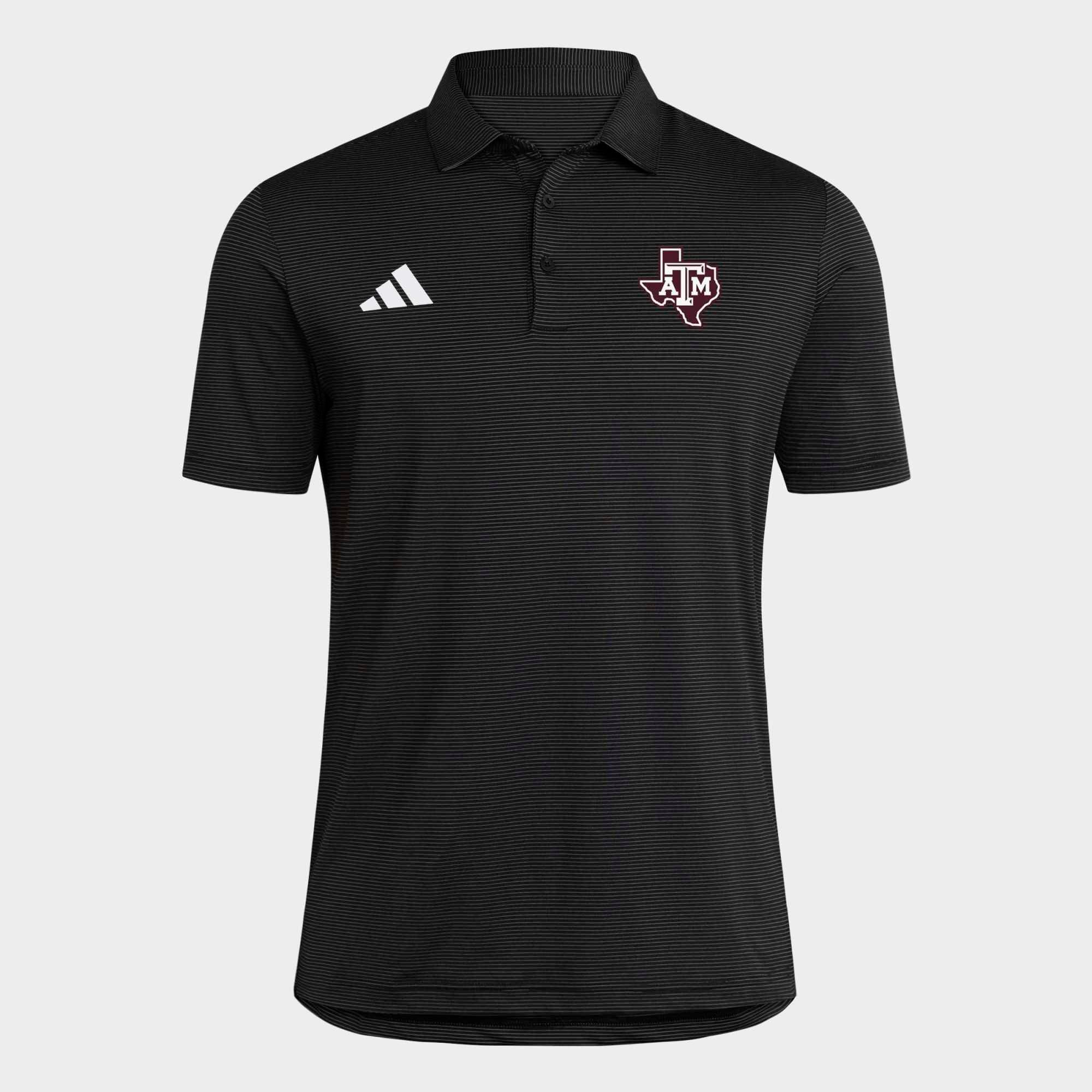 Polo adidas Ultimate 365 Stripe bordeaux pour homme, Texas A&M Aggies