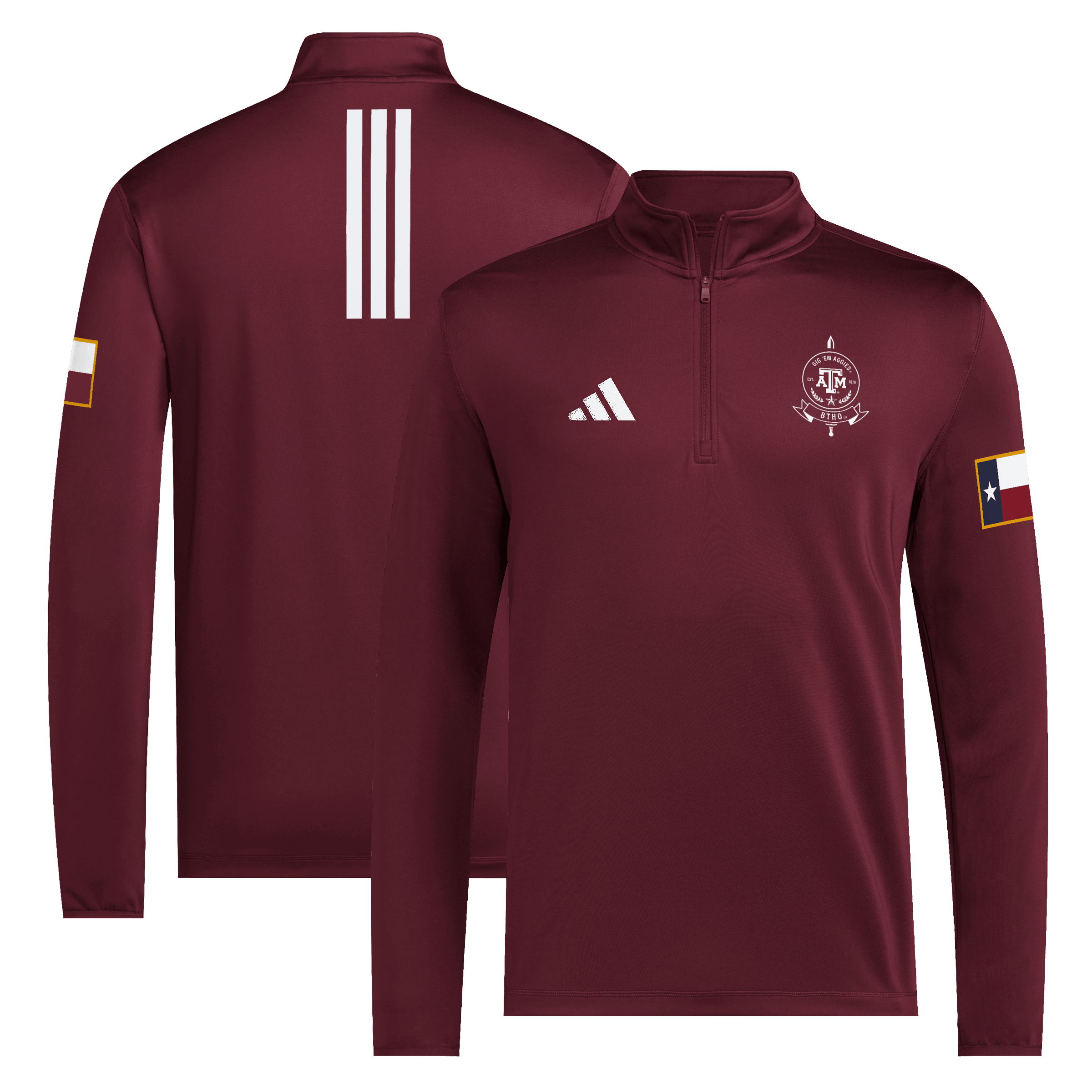 Men's adidas Maroon Texas A&M Aggies Honor & Support Quarter-Zip Pullover