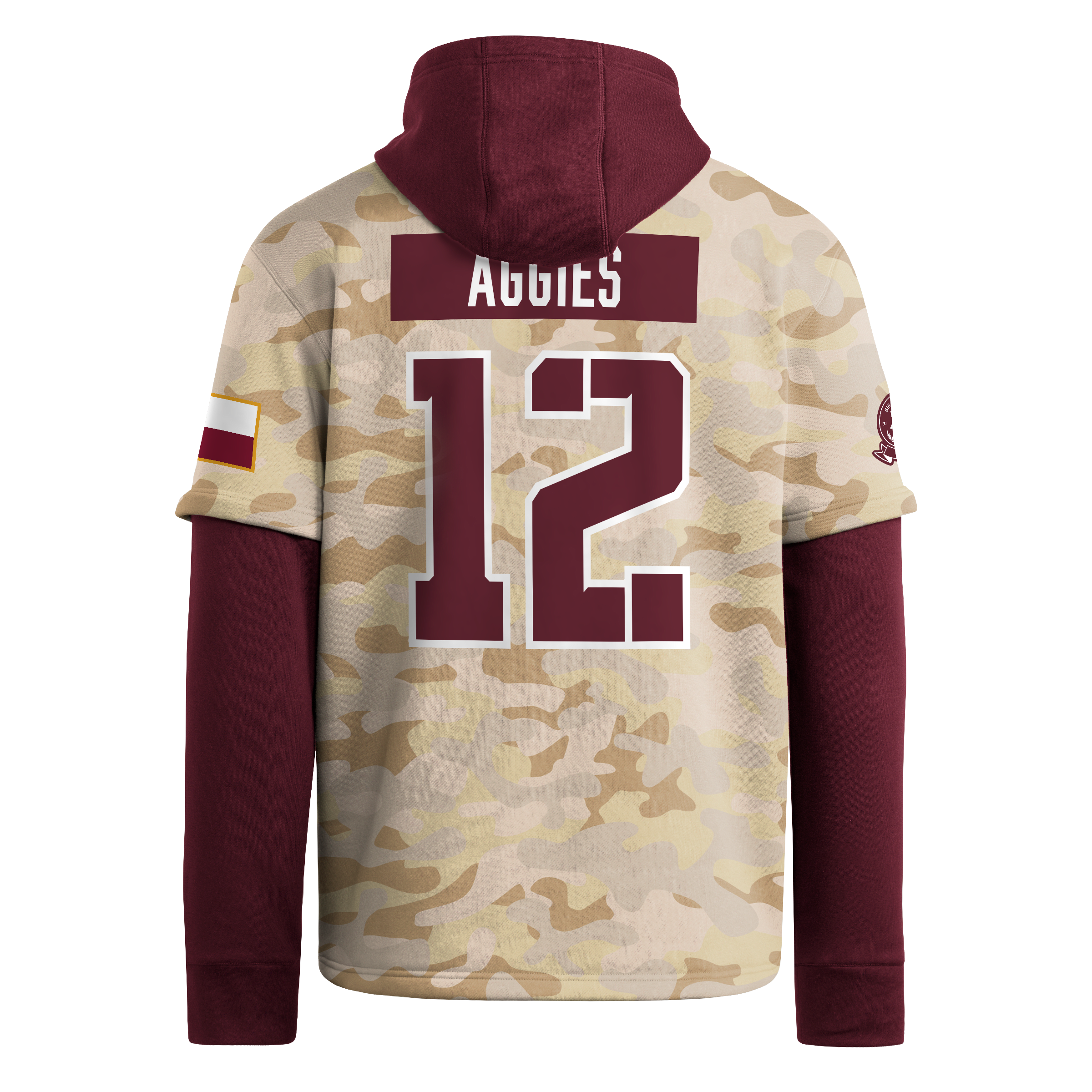 Men's adidas  Maroon Texas A&M Aggies Honor & Support Strategy Jersey Hoodie