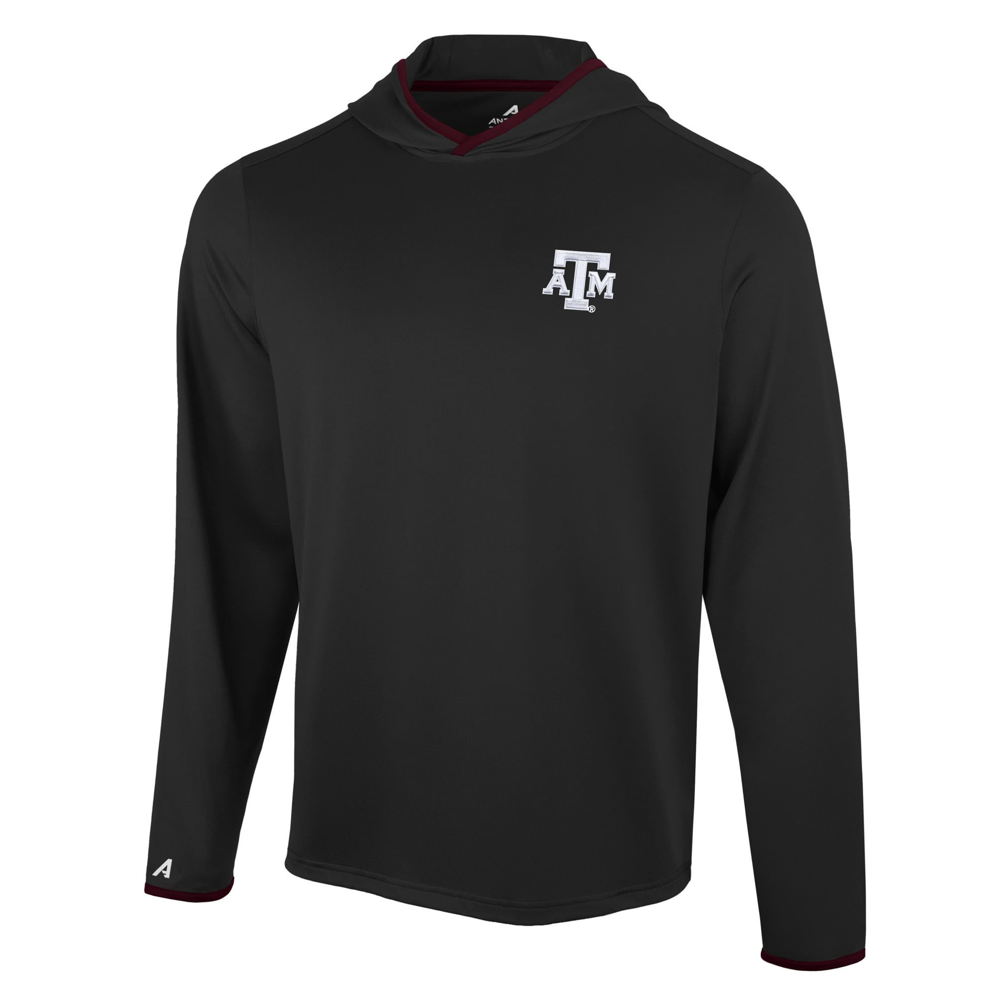 T-shirt à capuche manches longues Antigua Black Texas A&M Aggies Brink Color Pop pour homme