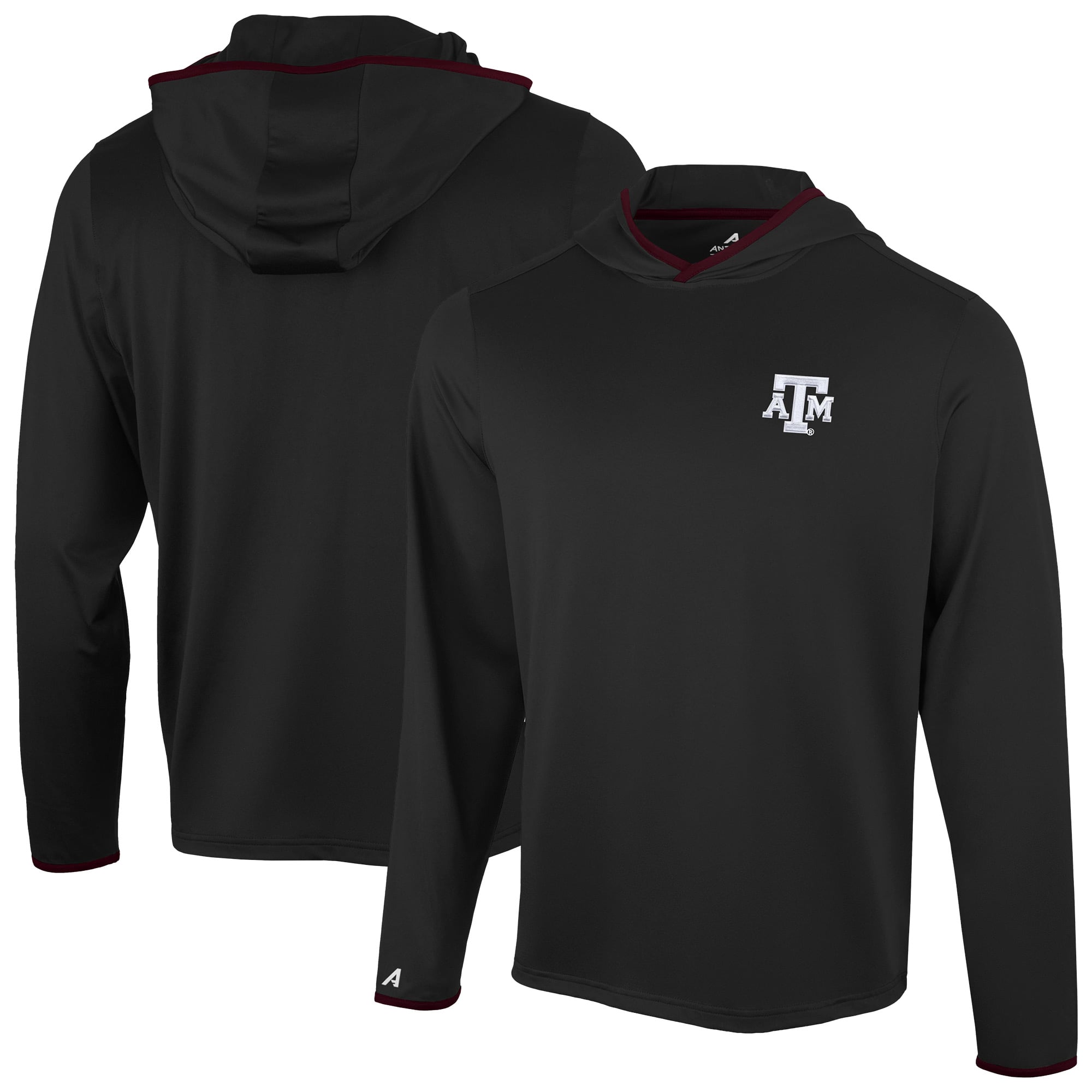 T-shirt à capuche manches longues Antigua Black Texas A&M Aggies Brink Color Pop pour homme