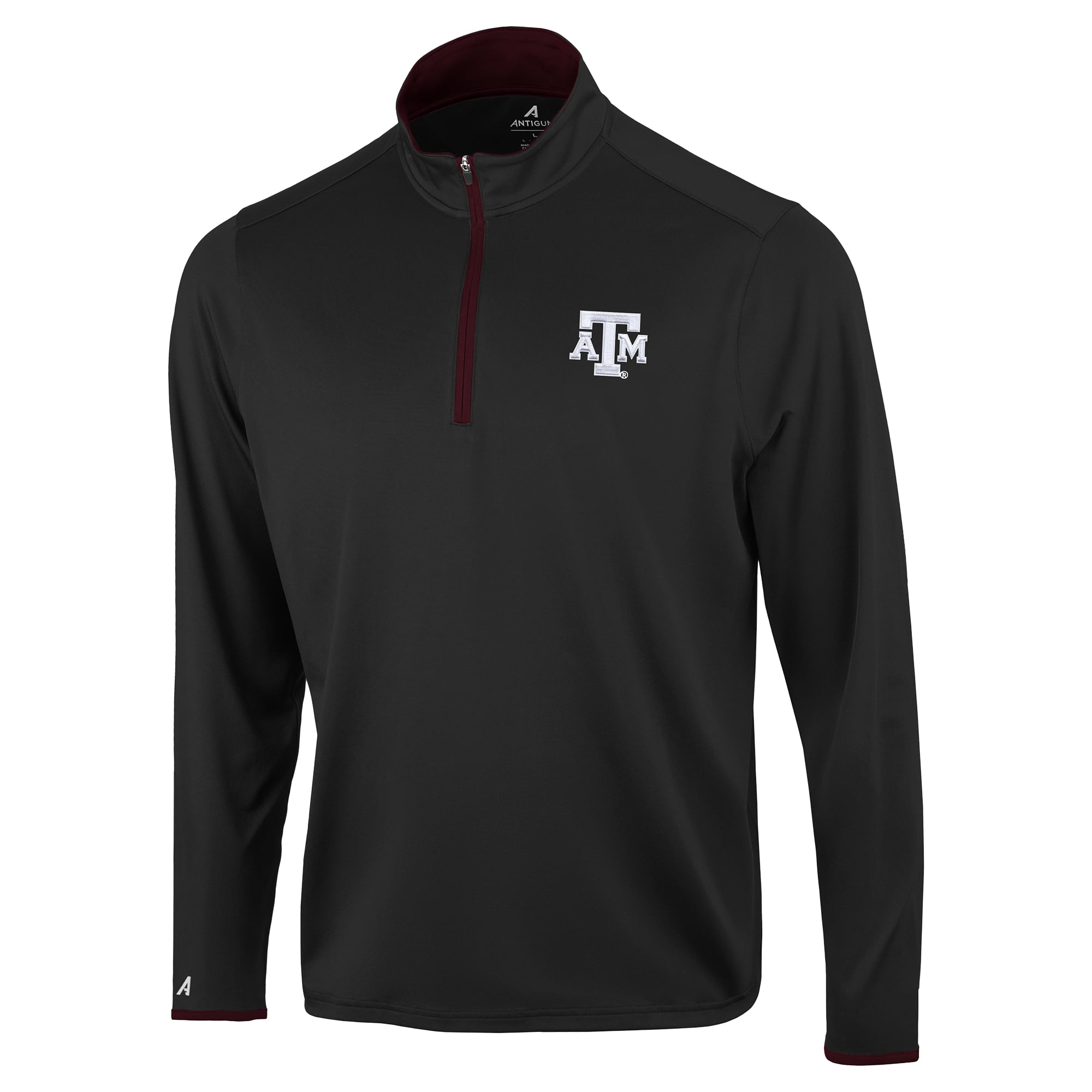 Pull à col zippé Antigua noir pour homme, Texas A&M Aggies, coloris Brink Pop