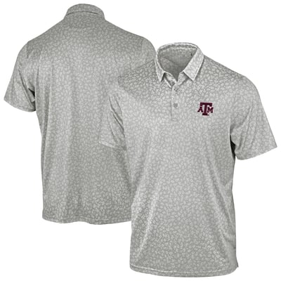 Texas A&M Aggies Antigua Mono Floral Polo - Gray