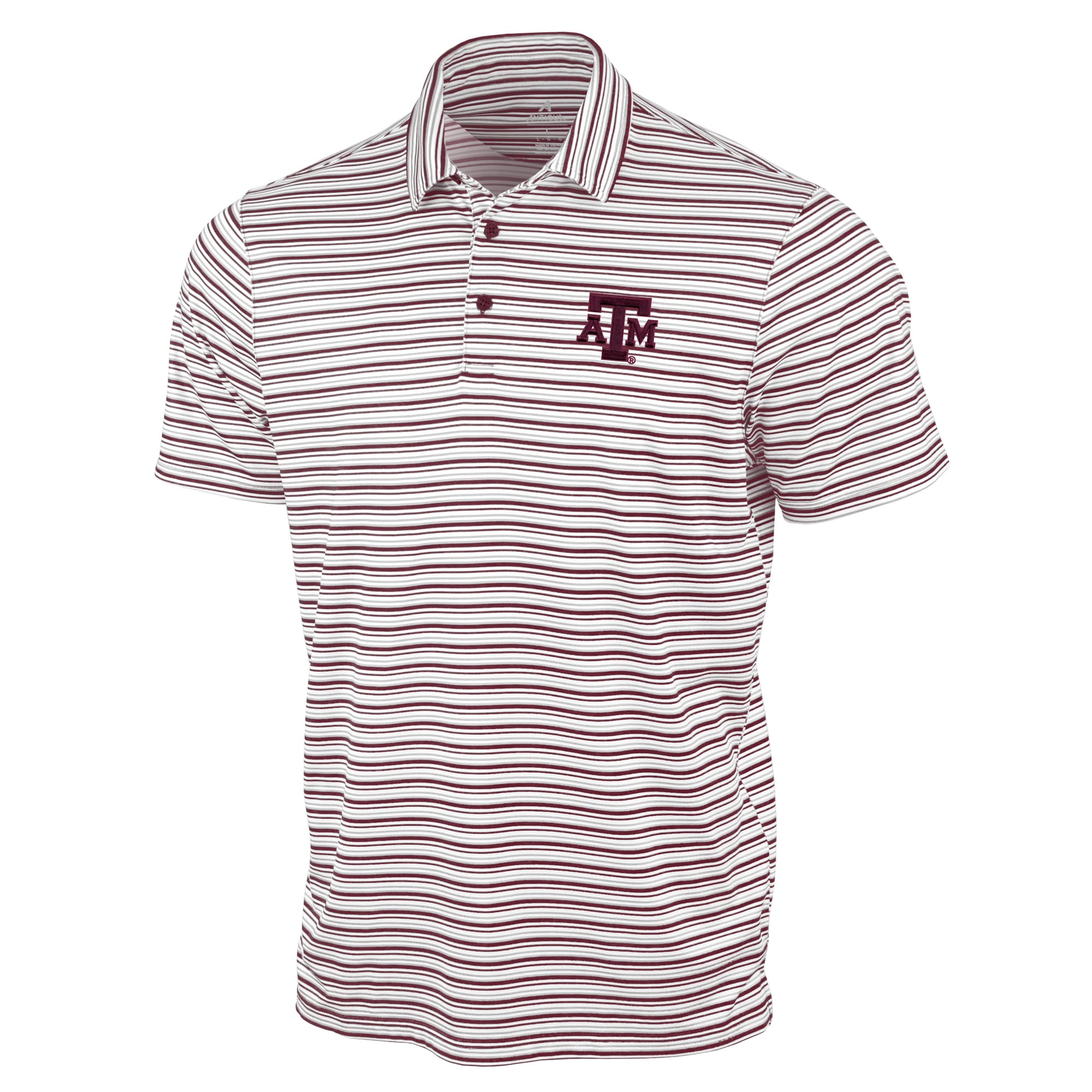 Polo Antigua marron Texas A&M Aggies à rayures spatiales pour homme