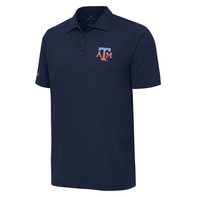 Texas A&M Aggies Antigua Patriotic Logo Tribute Polo - Navy
