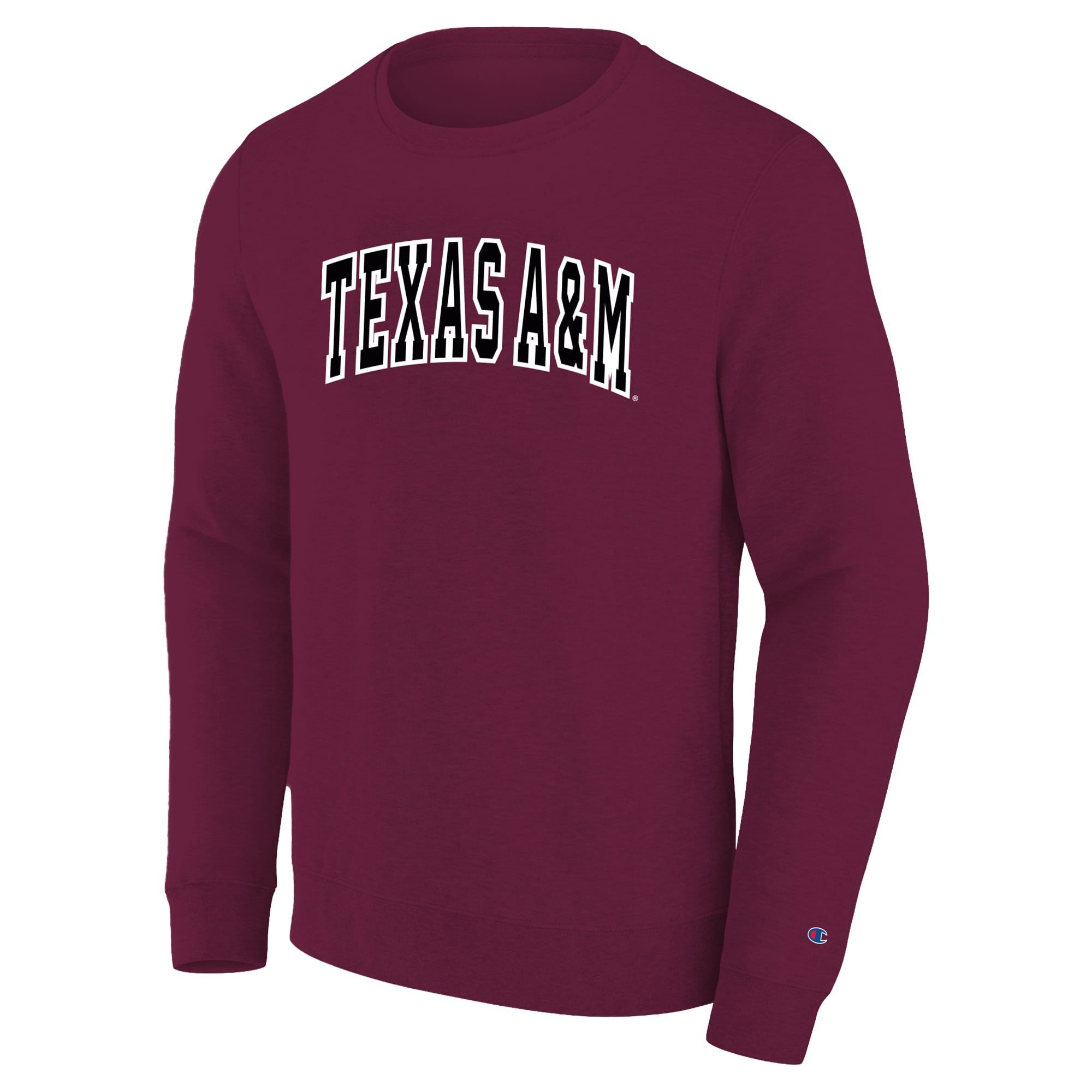 Sweat-shirt Champion pour hommes grandes tailles, bordeaux, avec écusson en forme d'arche des Texas A&M Aggies