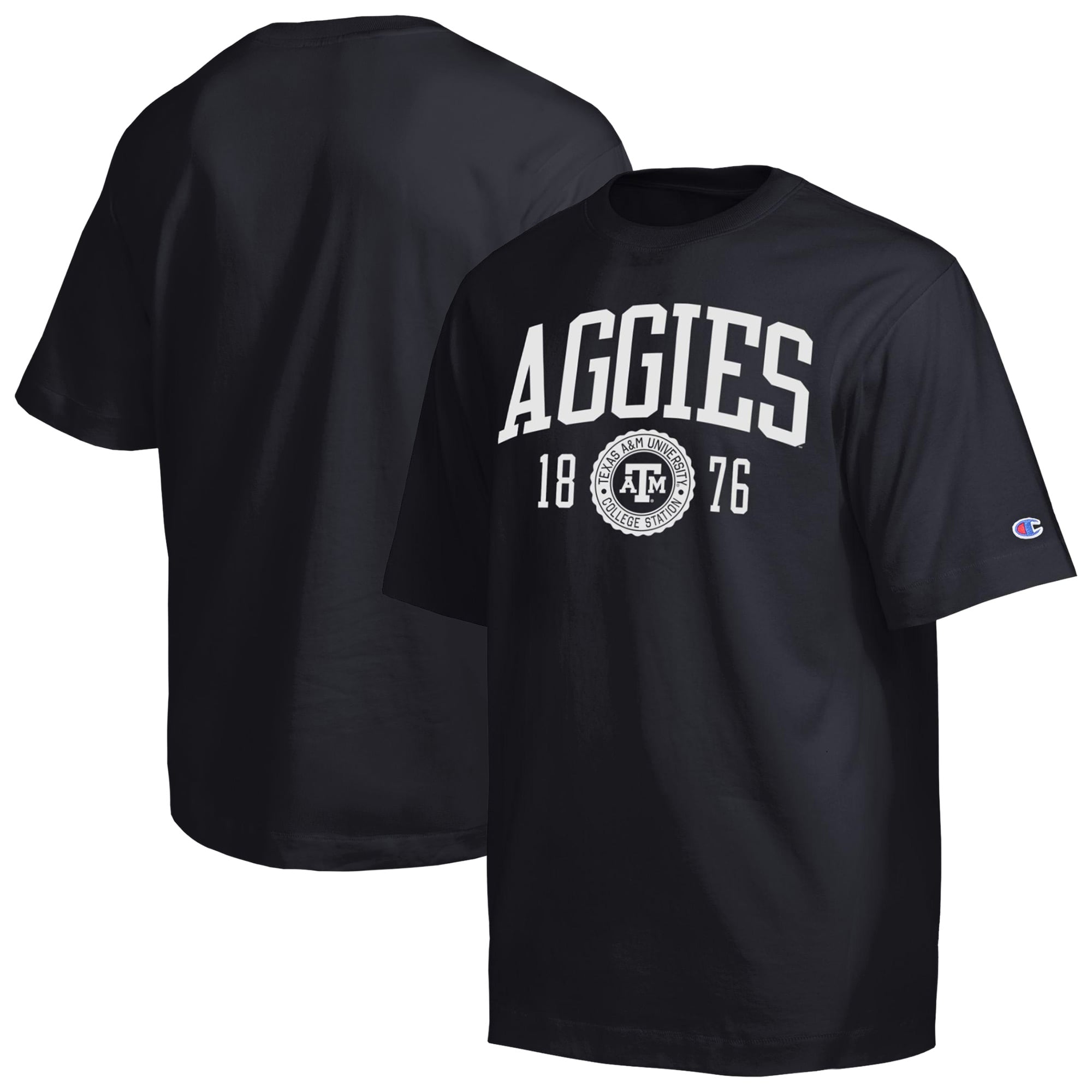 Men's Champion Black Texas A&M Aggies Established Tradition Heavyweight T-Shirt