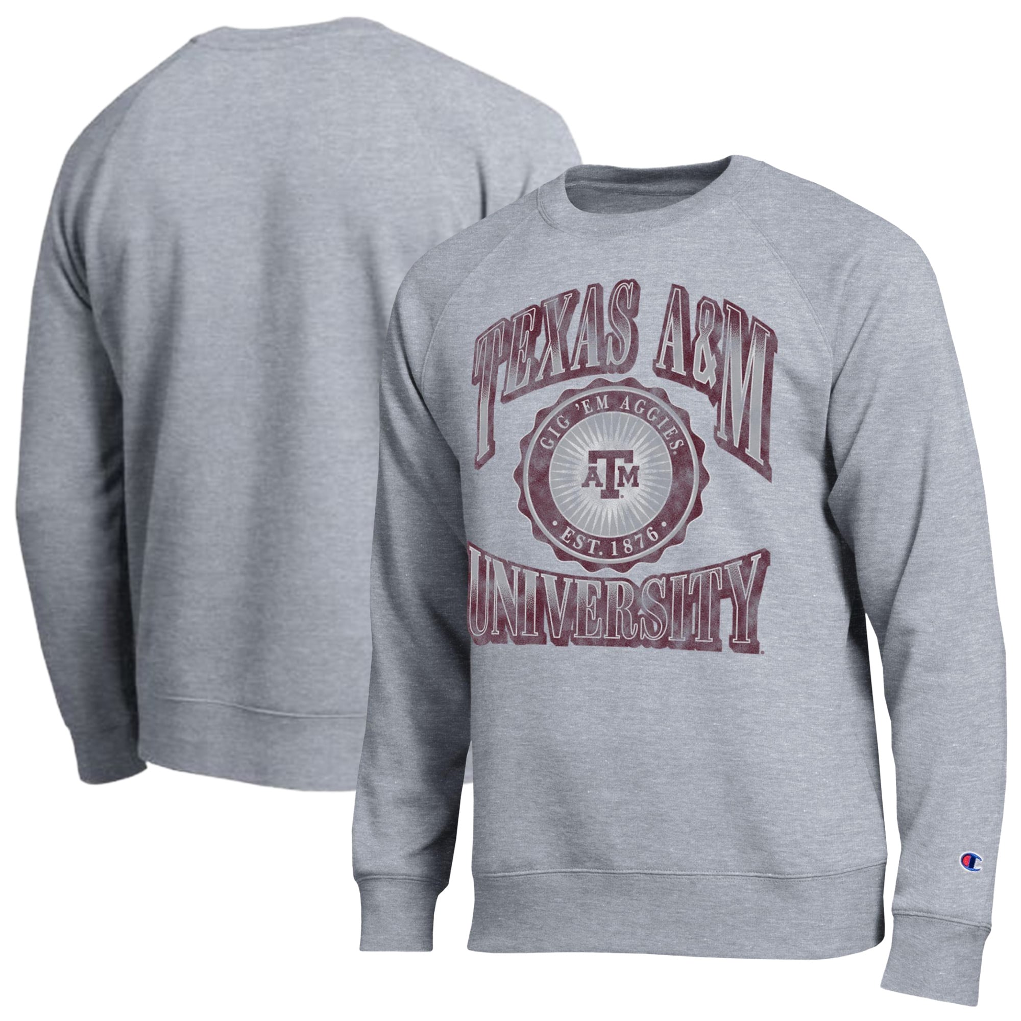 Sweat-shirt Champion pour homme, gris chiné, Texas A&M Aggies All-Star