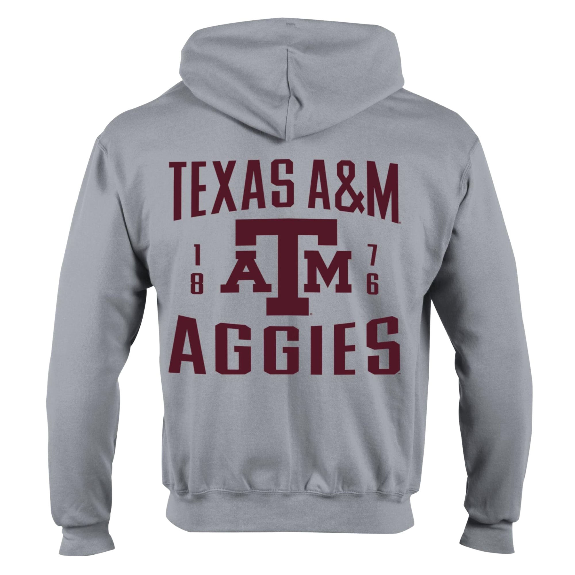 Men's Champion Heather Gray Texas A&M Aggies Varsity Powerblend Full-Zip Fleece Hoodie