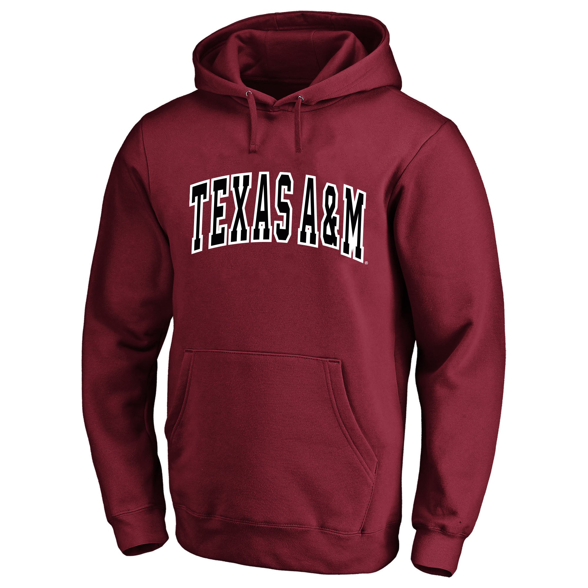 Sweat à capuche Champion marron pour homme, modèle Texas A&M Aggies Arch Over Tackle en sergé, grandes tailles