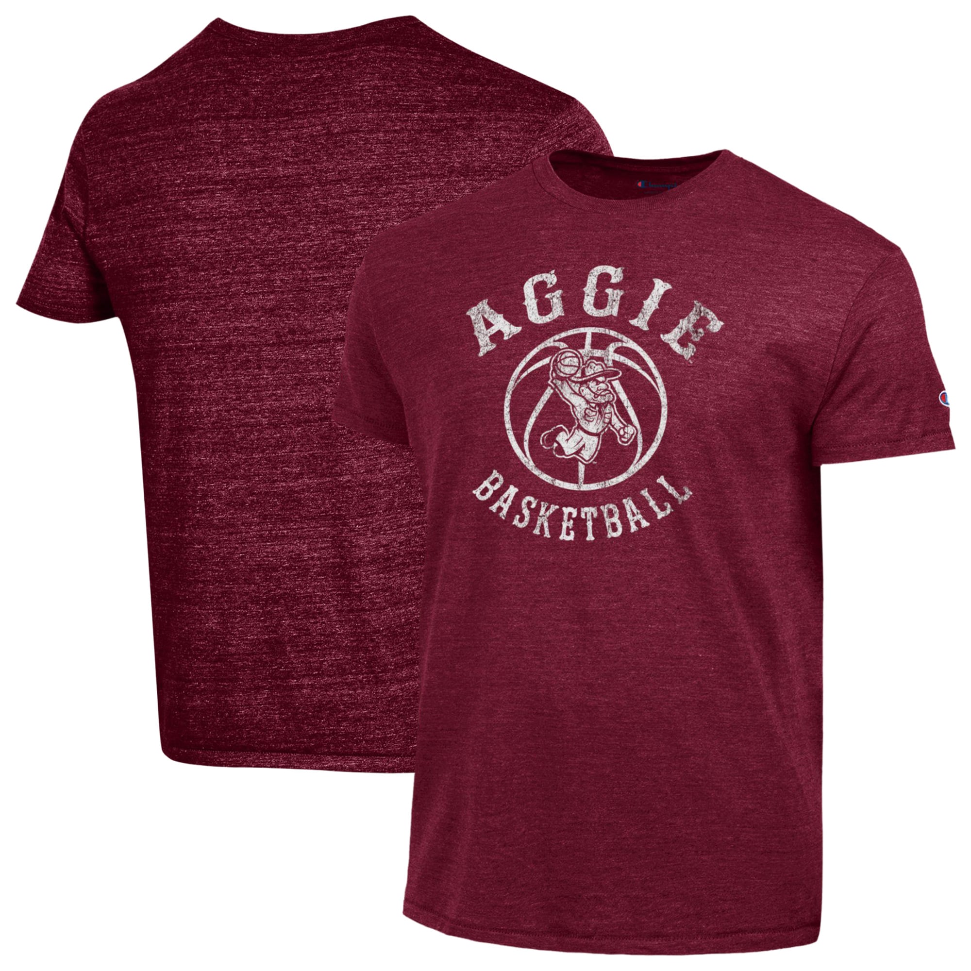 Texas A&M Aggies Champion Ol' Sarge Basketball Tri-Blend T-Shirt - Maroon