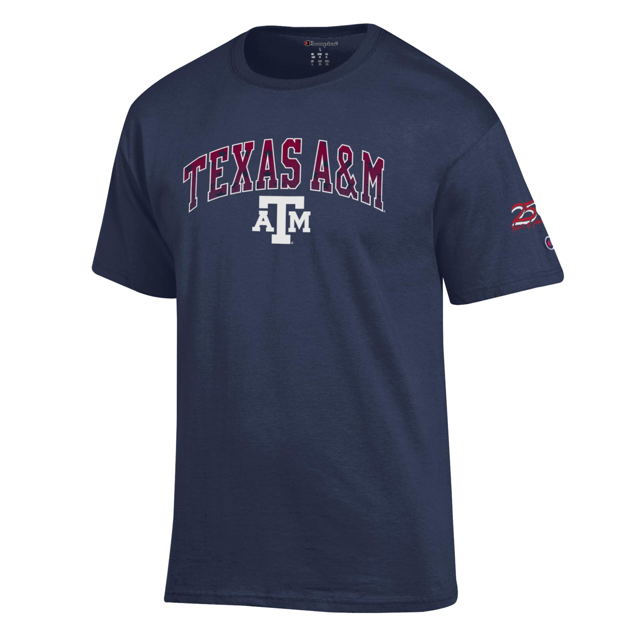 Men's Champion Navy Texas A&M Aggies Americana 250th Arch T-Shirt