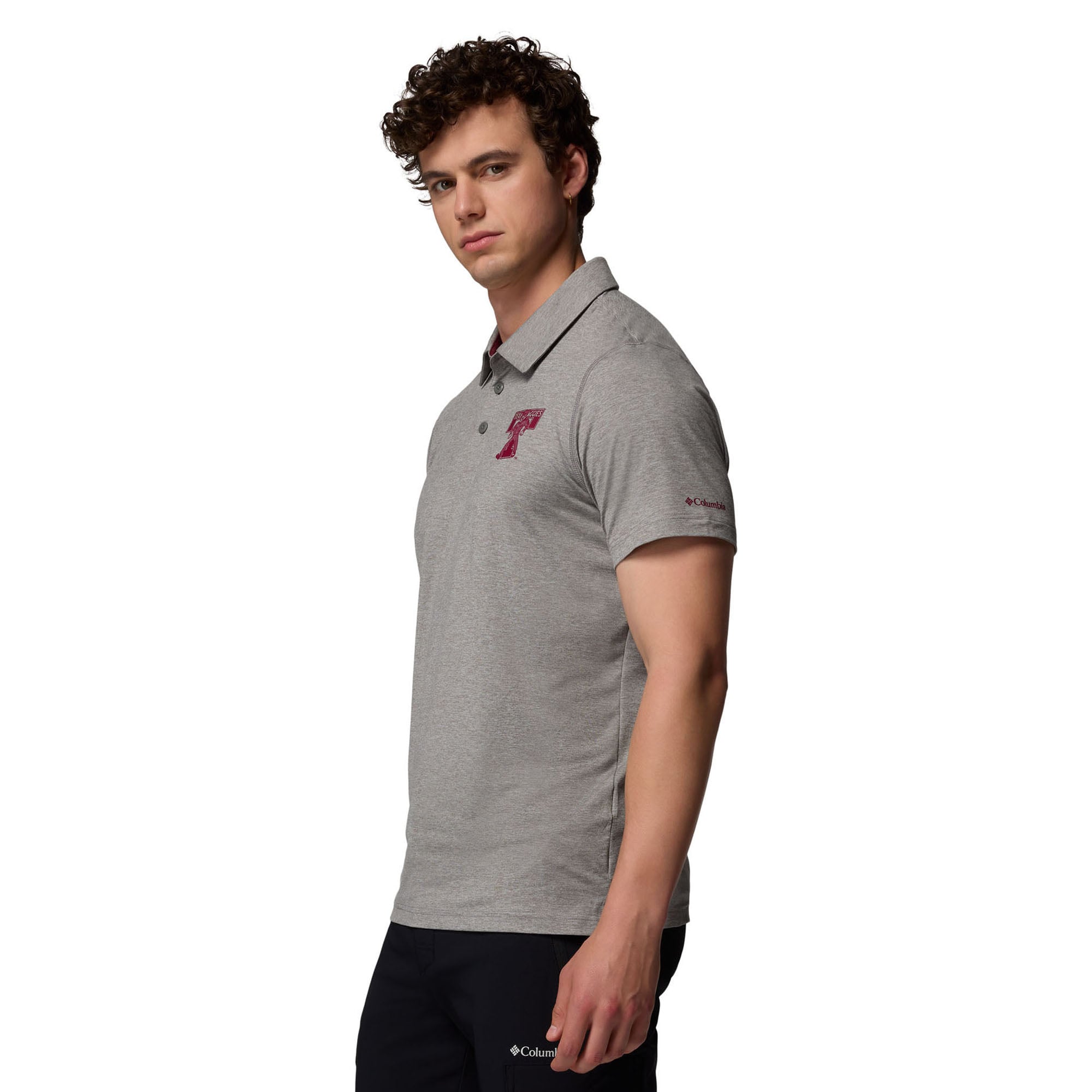 Men's Columbia Gray Texas A&M Aggies Trail Omni-Shade Polo