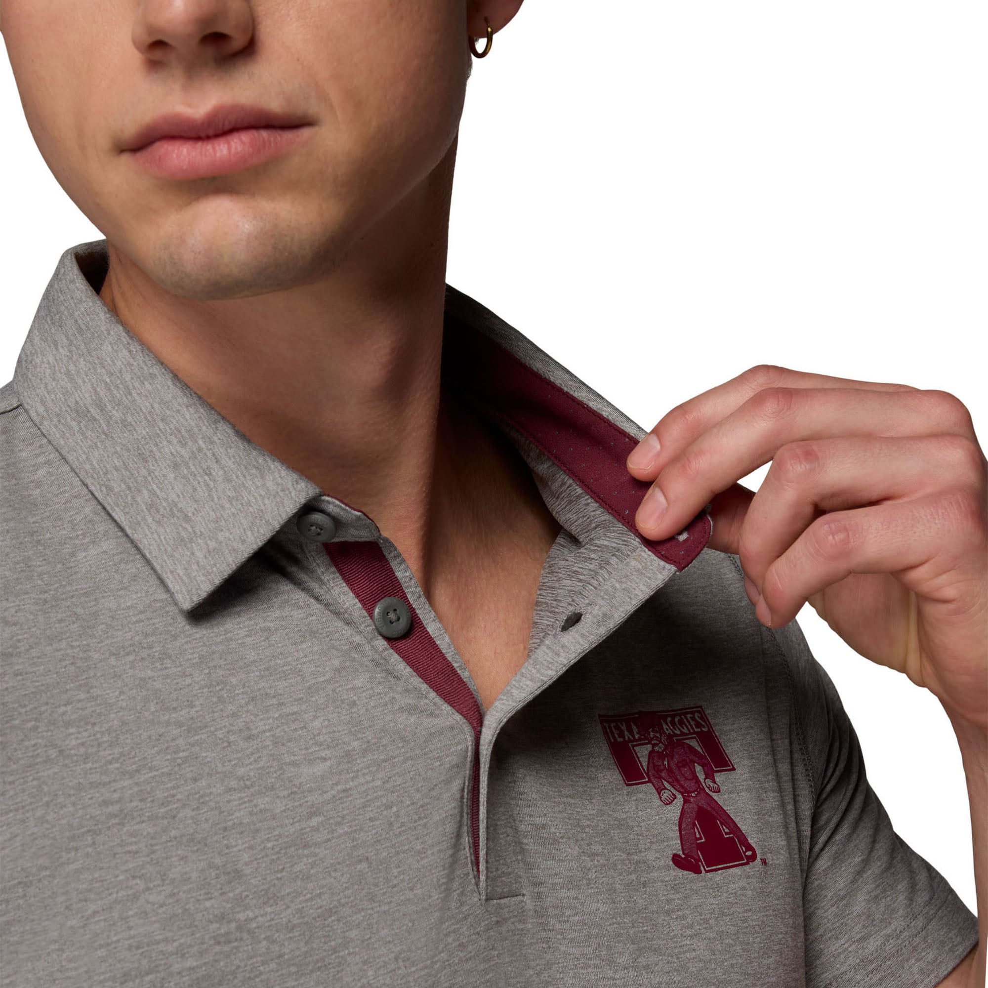 Men's Columbia Gray Texas A&M Aggies Trail Omni-Shade Polo