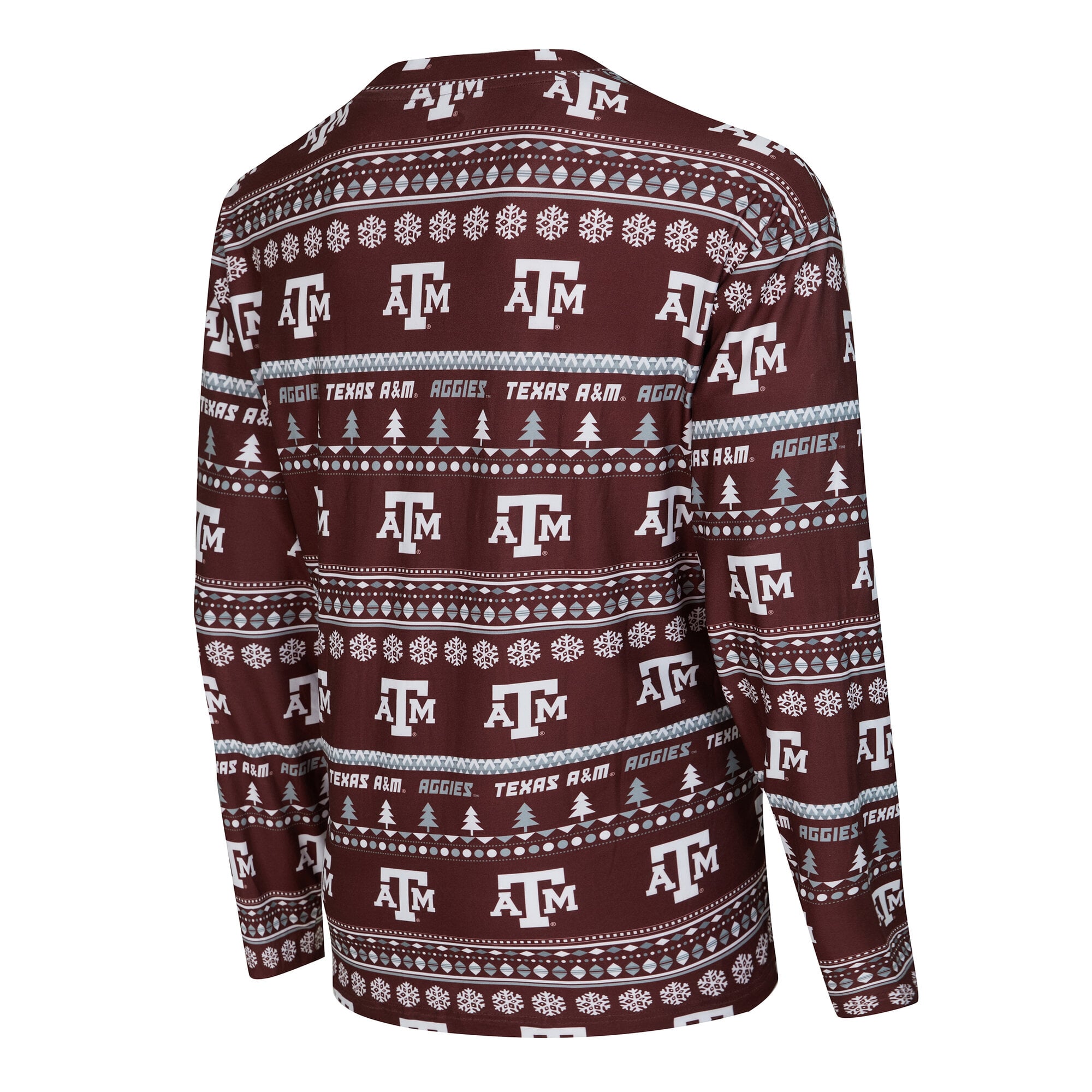 Men's Concepts Sport Maroon Texas A&M Aggies Ugly Sweater Long Sleeve Top and Pants Sleep Set