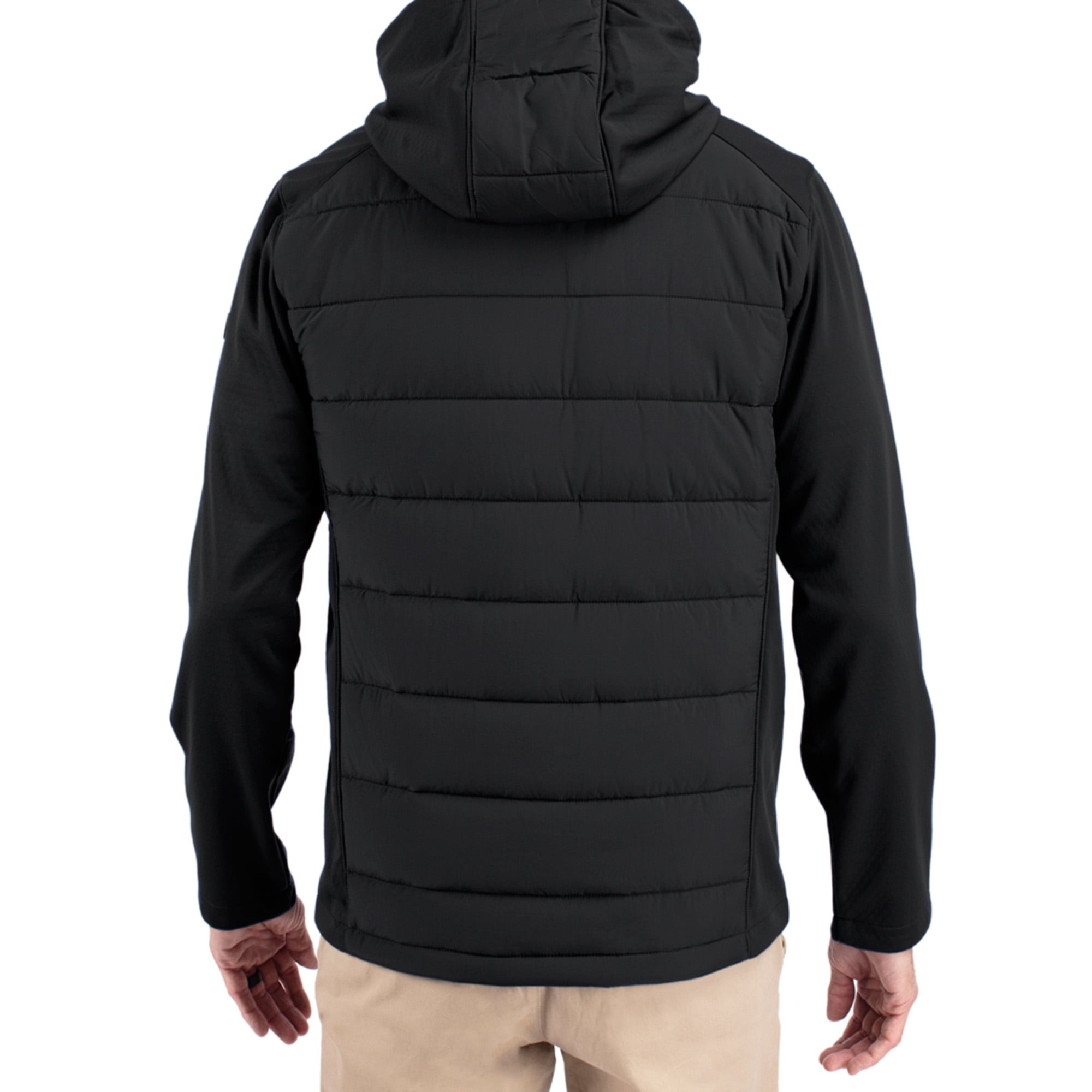 Men's Cutter & Buck Black Texas A&M Aggies Evoke Hybrid Eco Softshell Recycled Full Zip Hooded Jacket