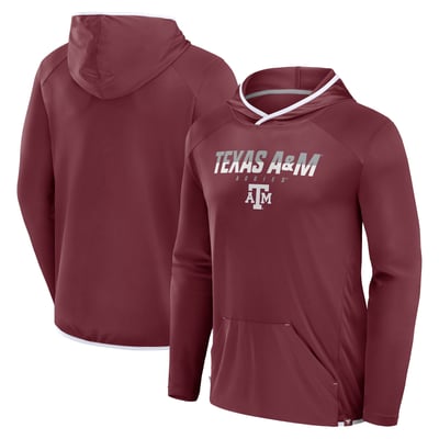 Texas A&M Aggies Fanatics Transitional Pullover Hooded T-Shirt - Maroon/White