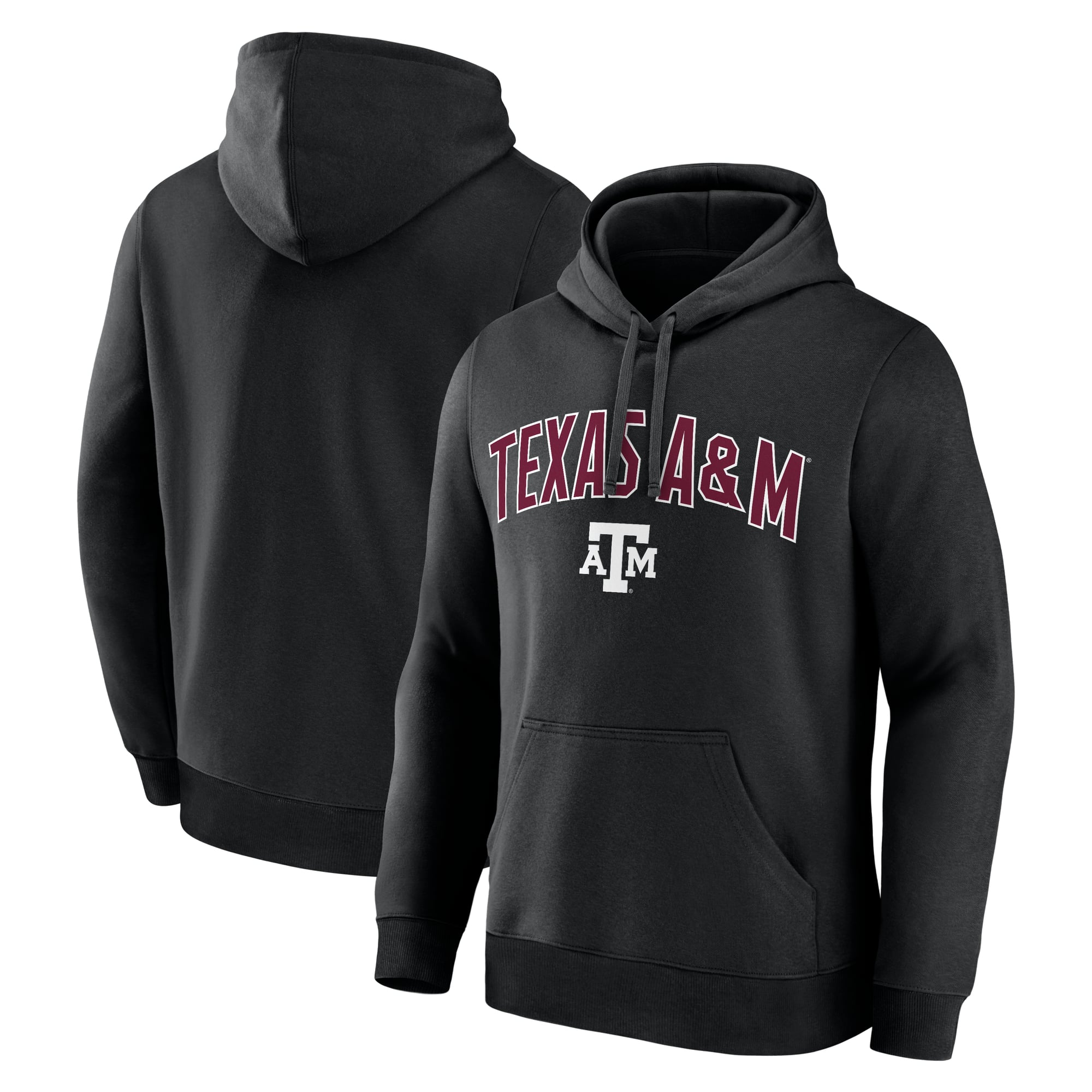 Sweat à capuche polaire noir logo Texas A&M Aggies pour homme