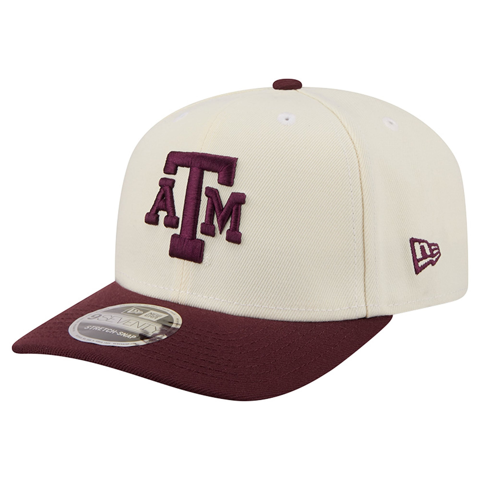 Men's New Era Cream/Maroon Texas A&M Aggies America's 250th 9SEVENTY Adjustable Hat