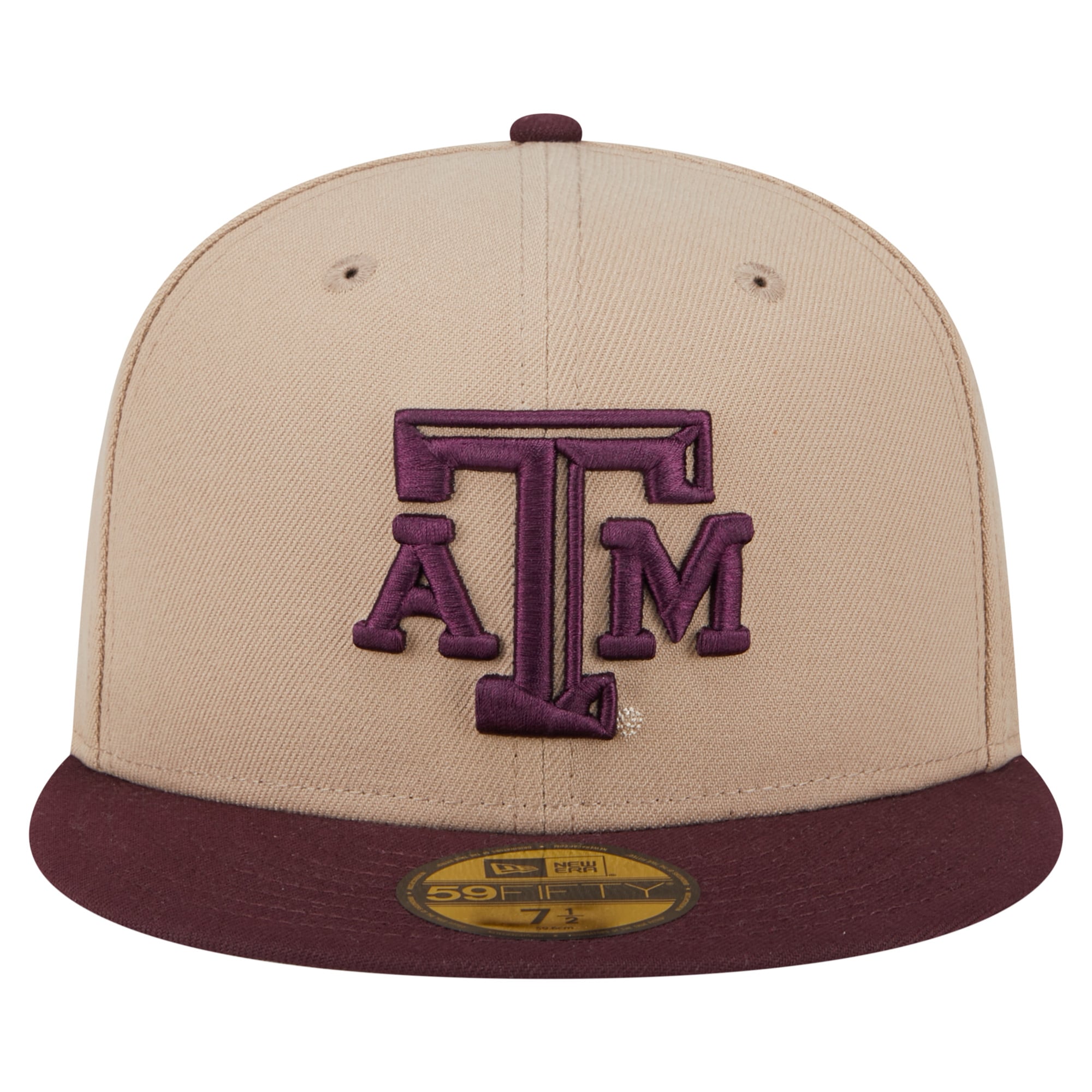 Men's New Era  Khaki Texas A&M Aggies Two-Tone 59FIFTY Fitted Hat
