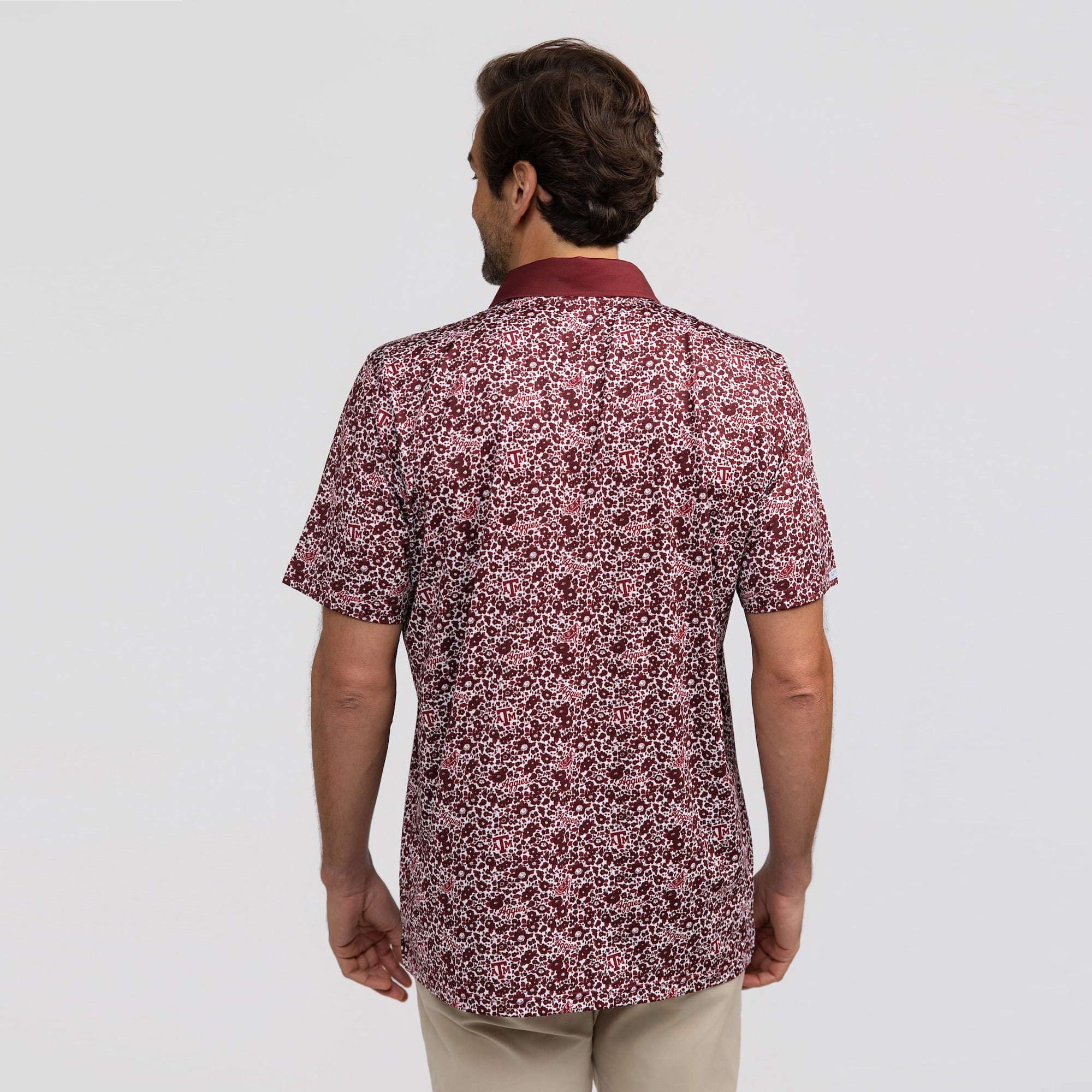 Polo Teddy Smith & Quinn bordeaux Texas A&M Aggies Poppies pour homme