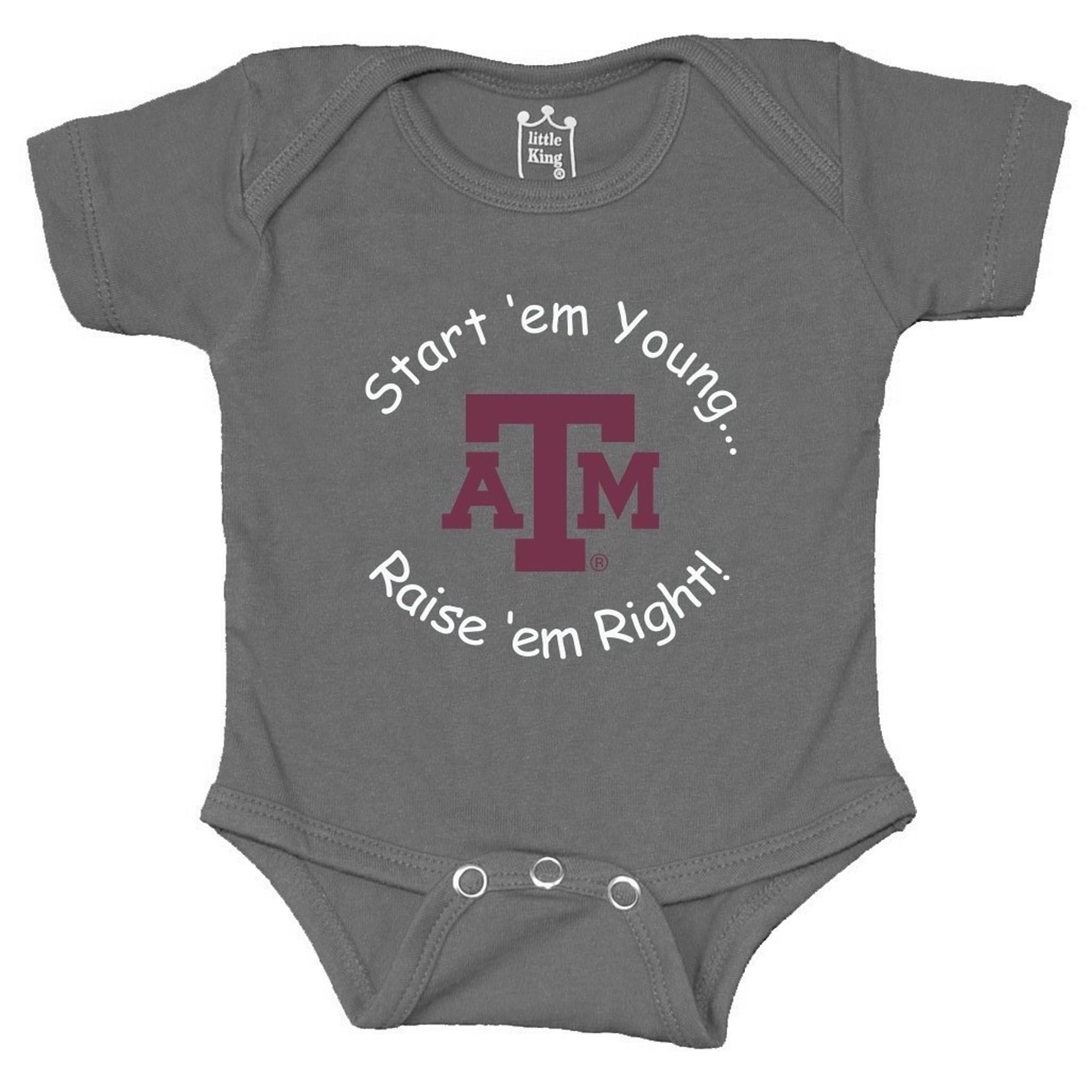 Newborn & Infant Little King Charcoal Texas A&M Aggies Start 'Em Young Bodysuit