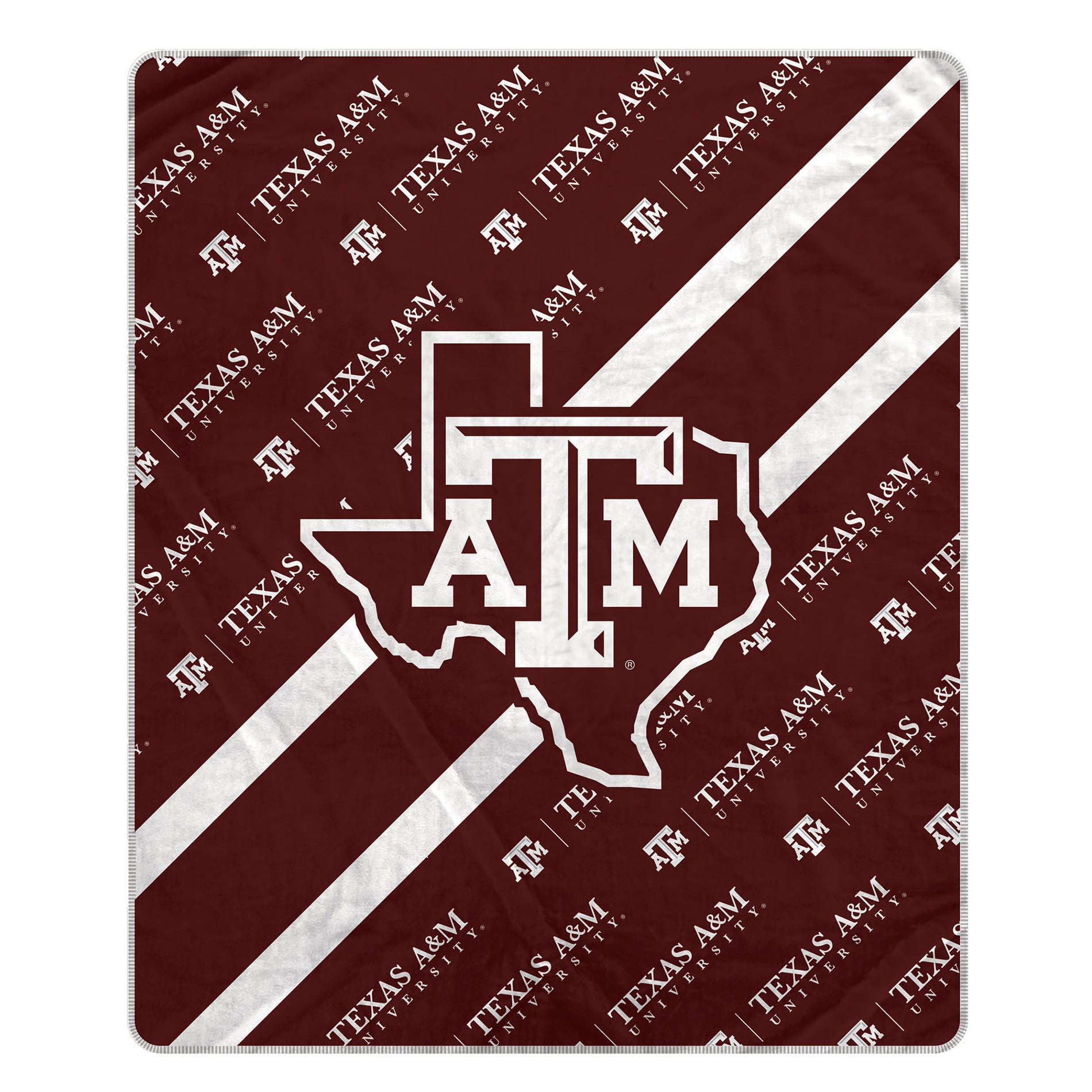 Pegasus Texas A&M Aggies 60" x 70" Diagonal Lined Wordmark Ultra Soft Blanket