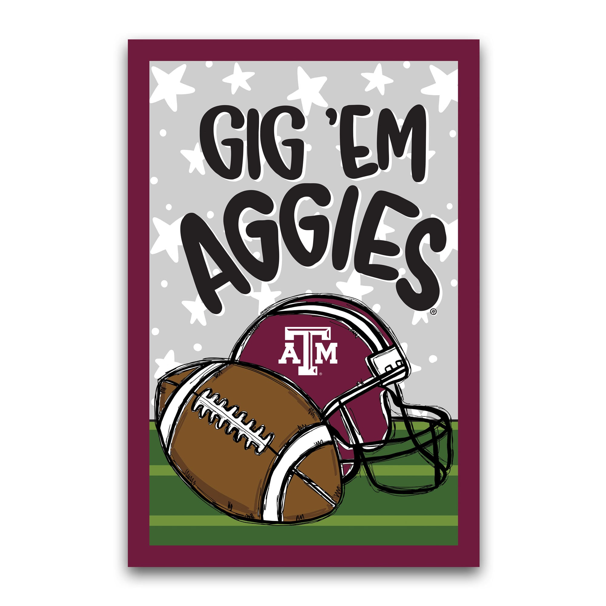 Drapeau de jardin Texas A&M Aggies (casque et ballon) 30 x 45 cm